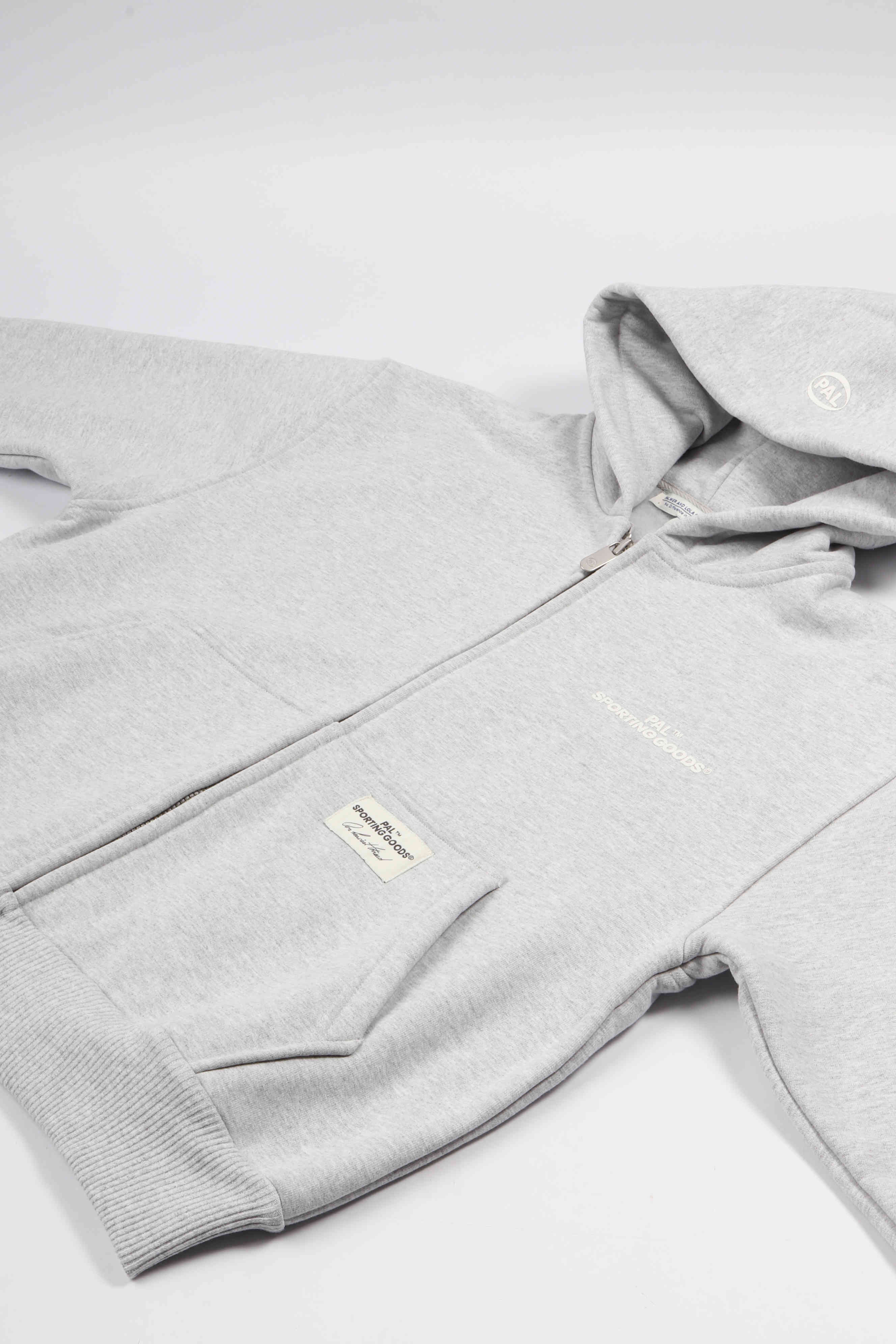 The cyr full zip hoodie light gray