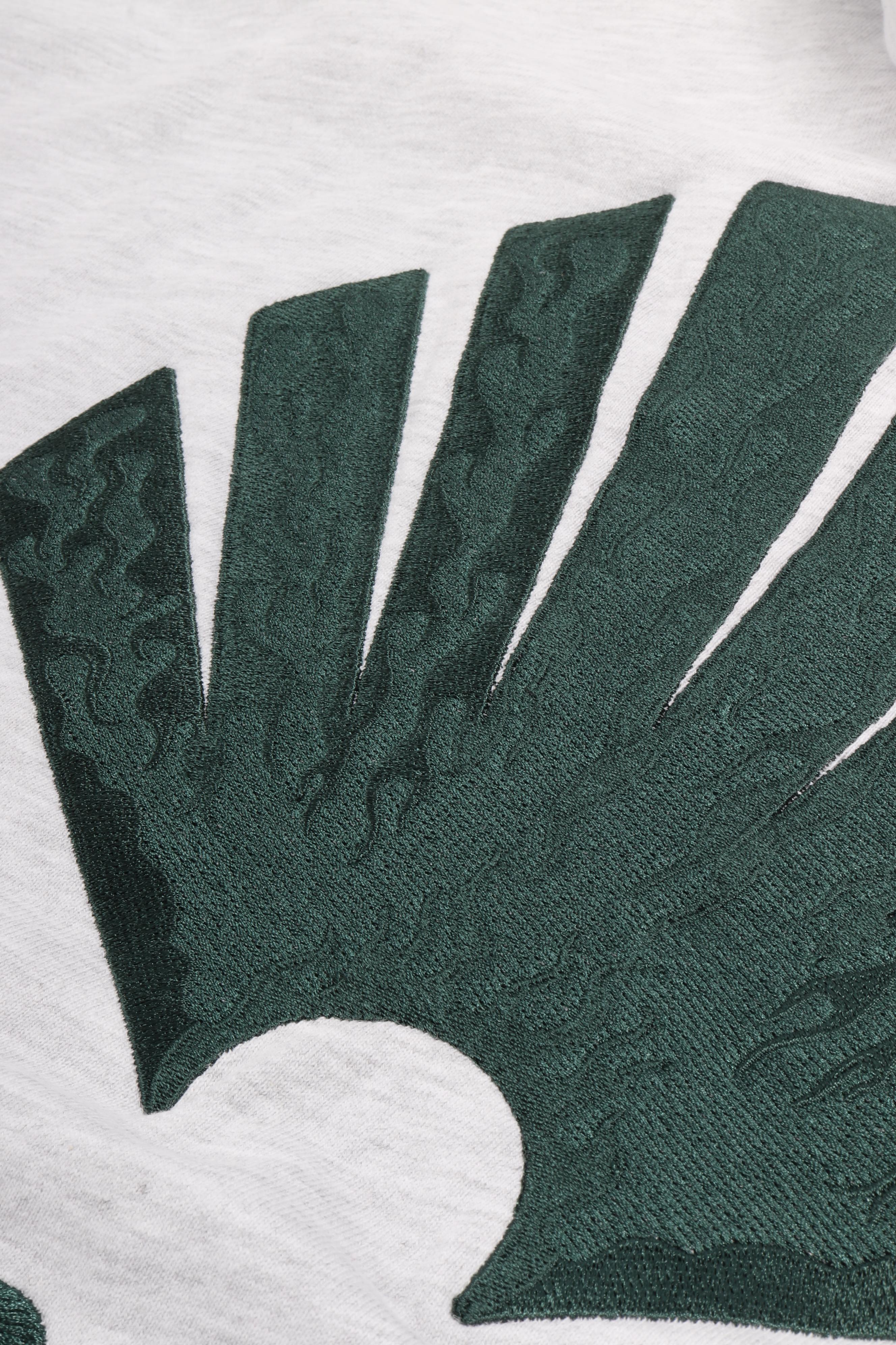 Logo hoodie ash / bottle grn