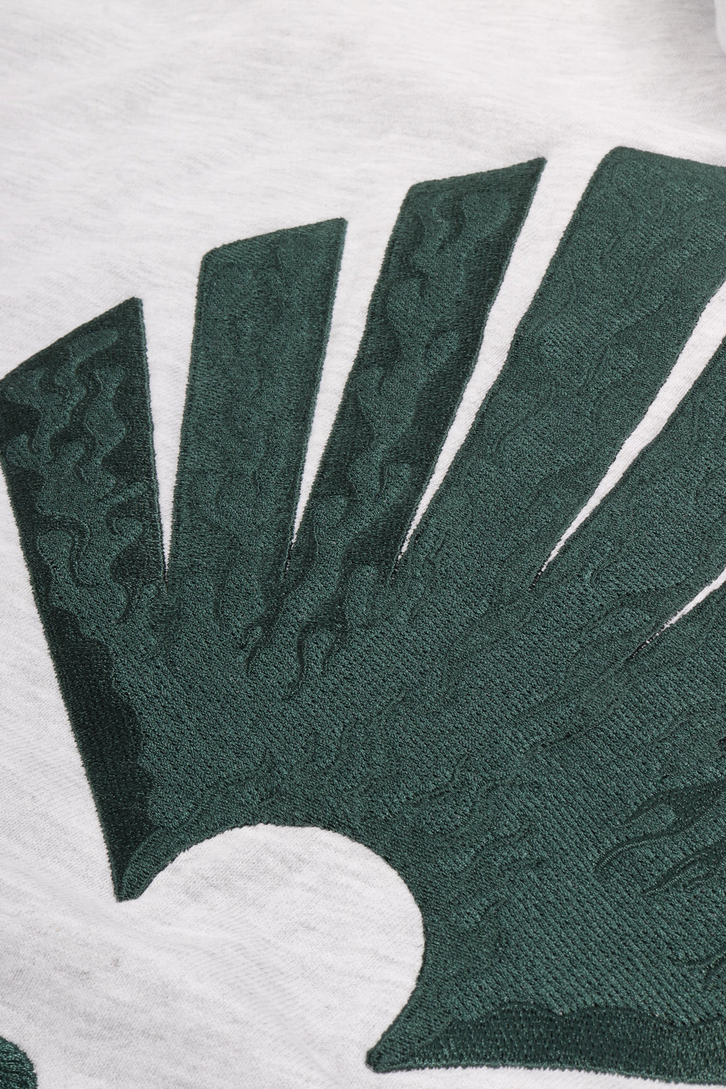 Logo hoodie ash / bottle grn