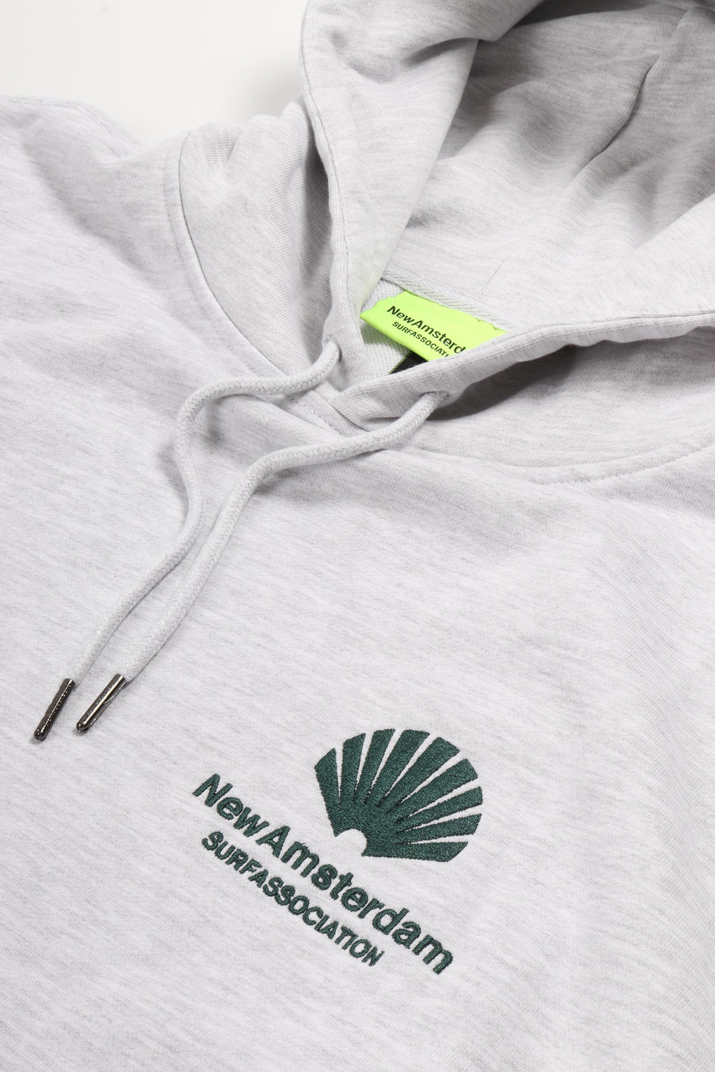 Logo hoodie ash / bottle grn