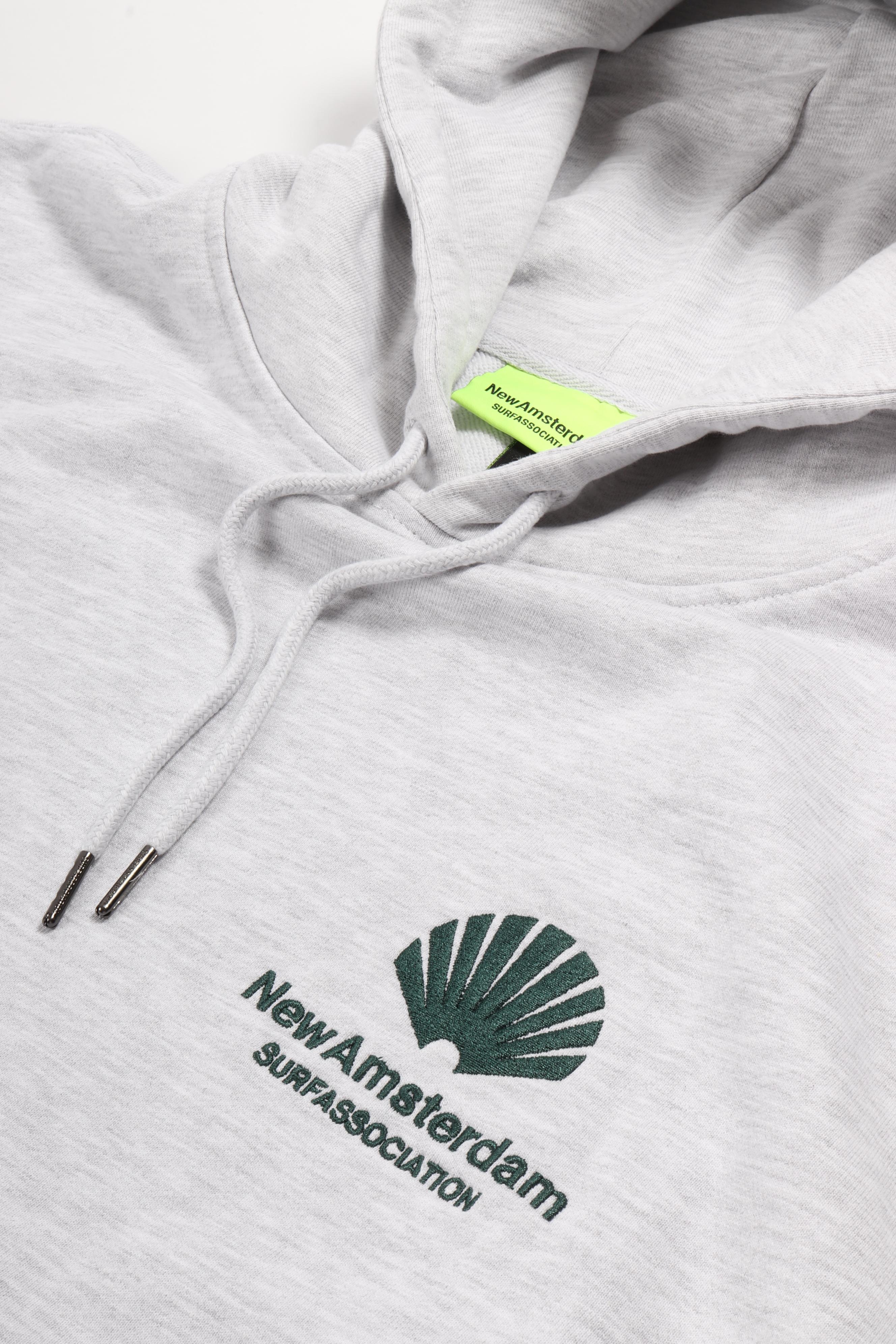 Logo hoodie ash / bottle grn