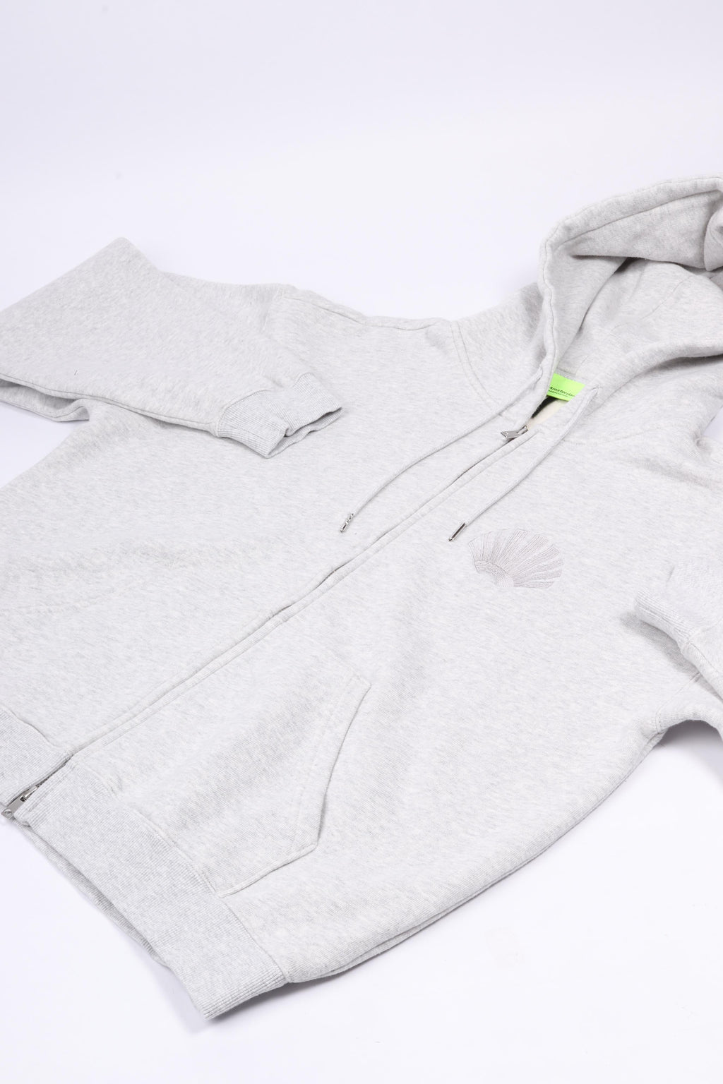 Chop zip hoodie grey melange