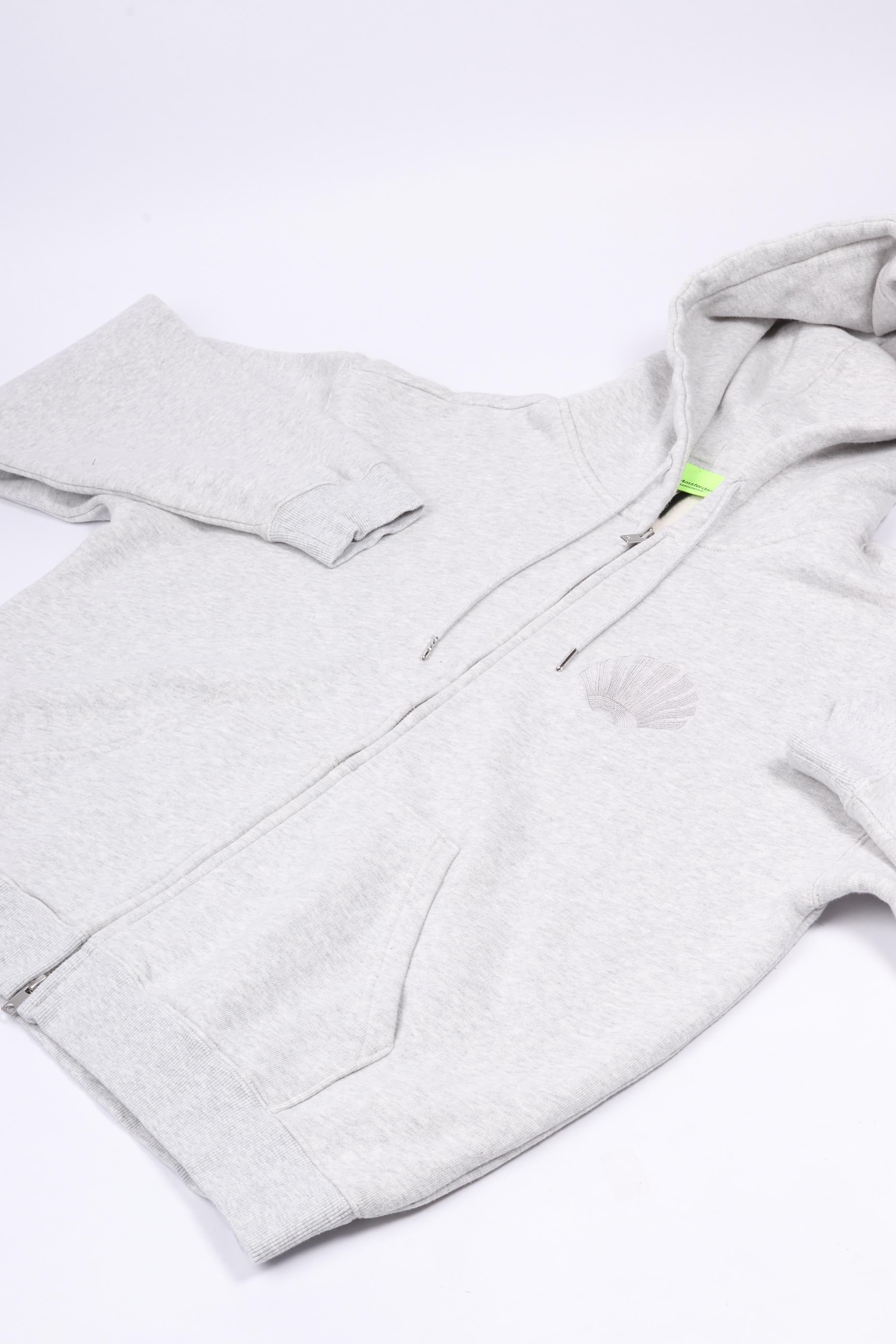 Chop zip hoodie grey melange