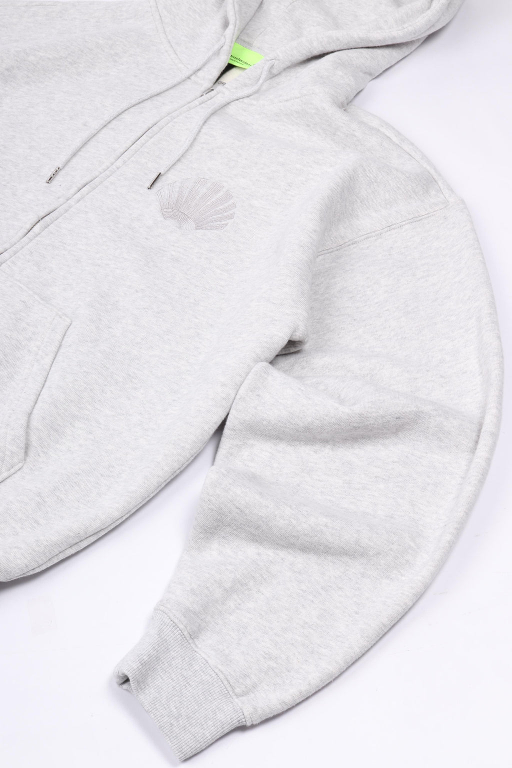 Chop zip hoodie grey melange
