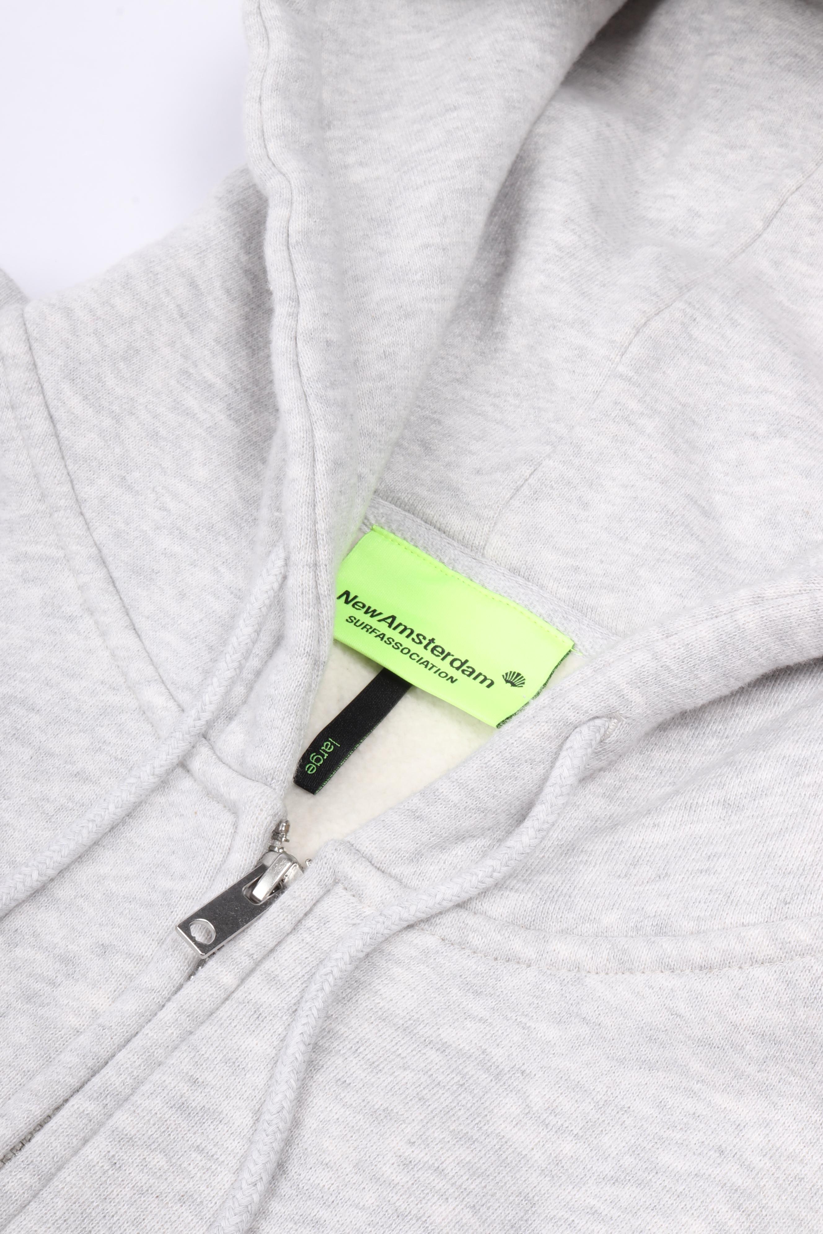Chop zip hoodie grey melange