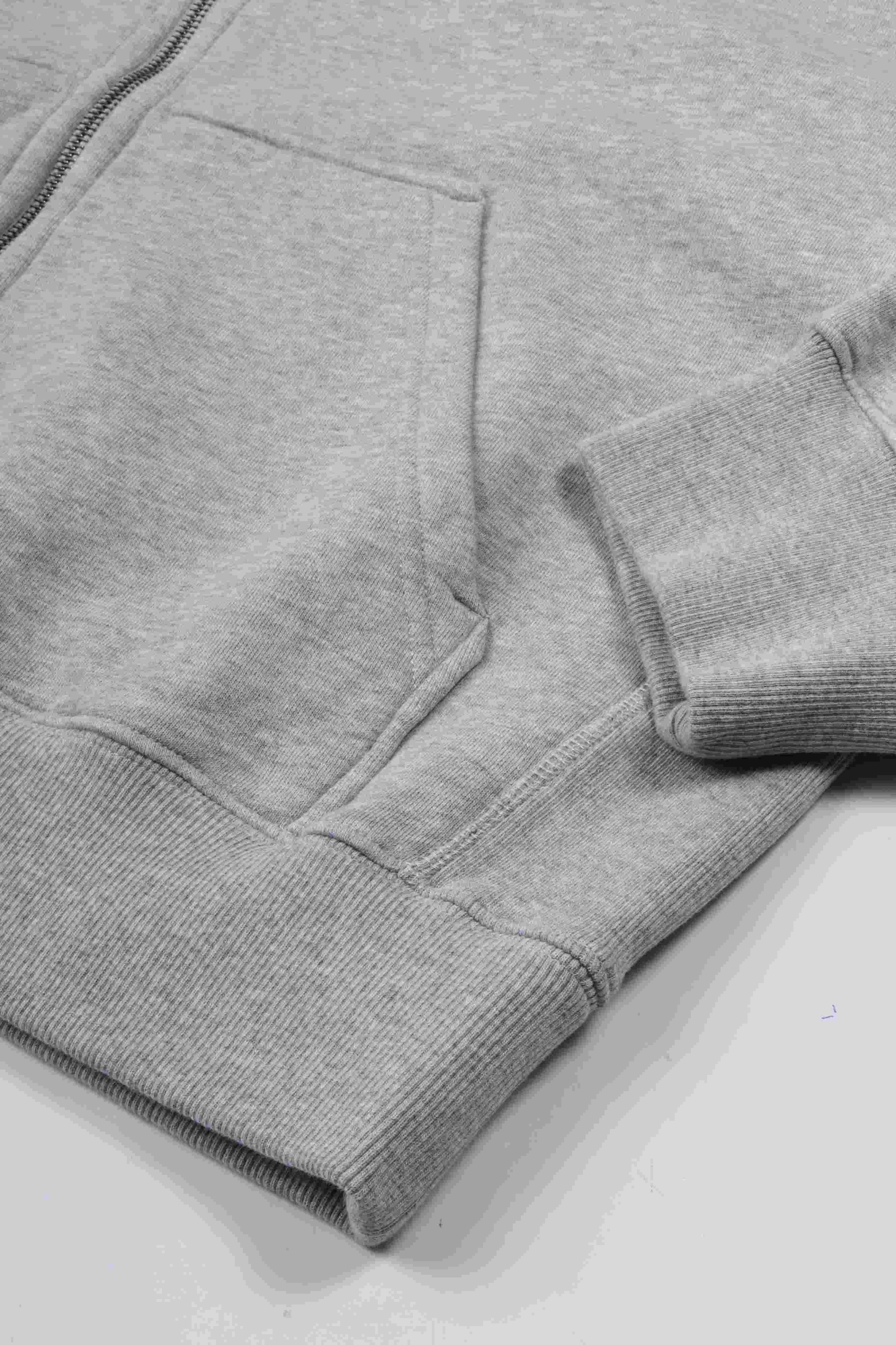 Signature zip hoodie heather grey