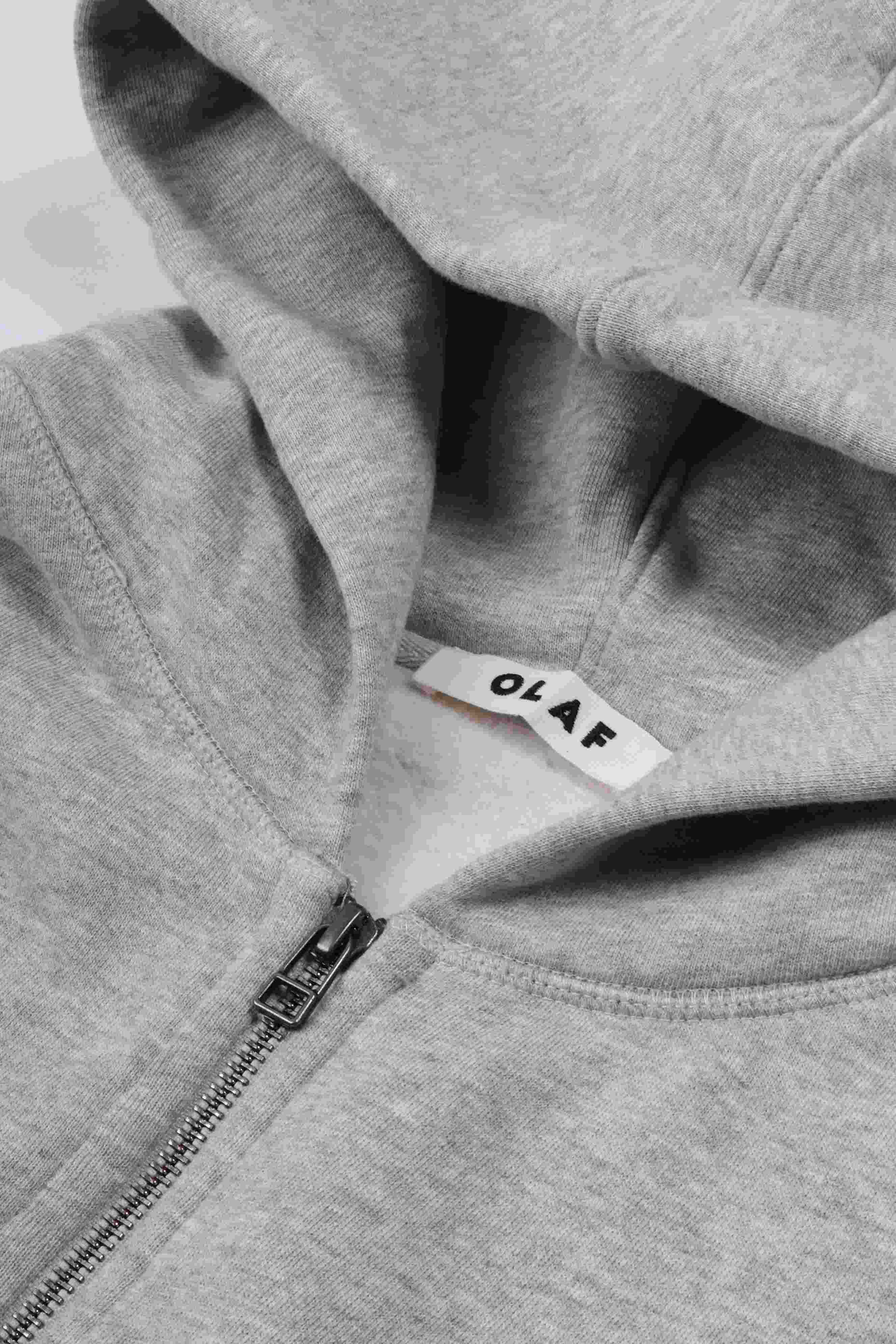 Signature zip hoodie heather grey