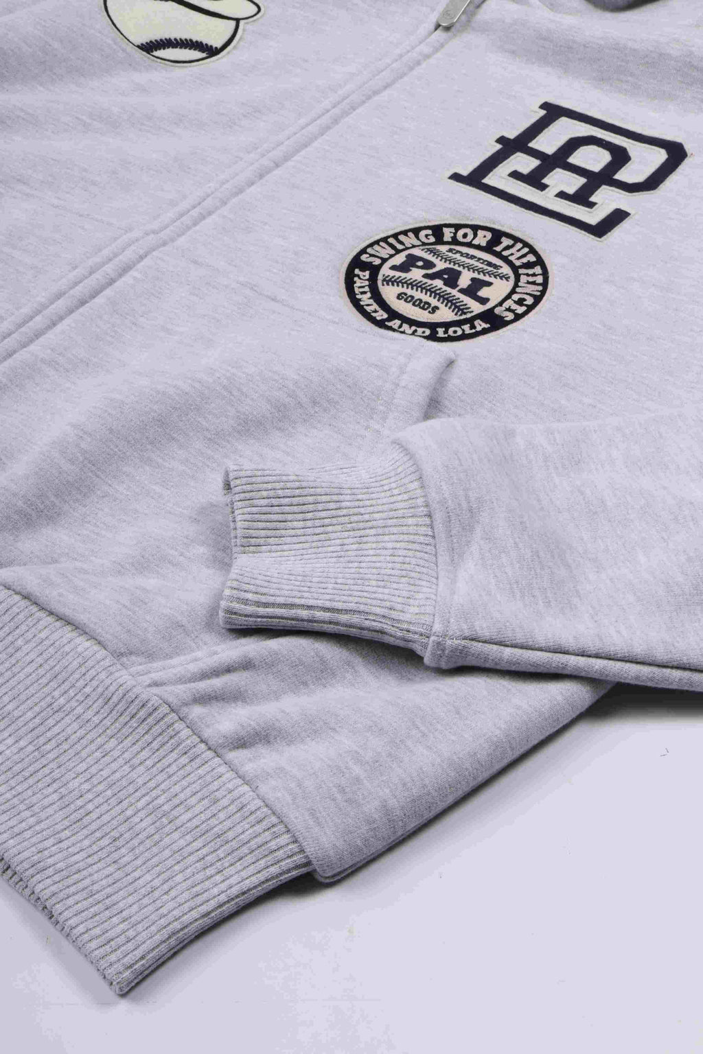 Hit and run full zip hoody light gray marl