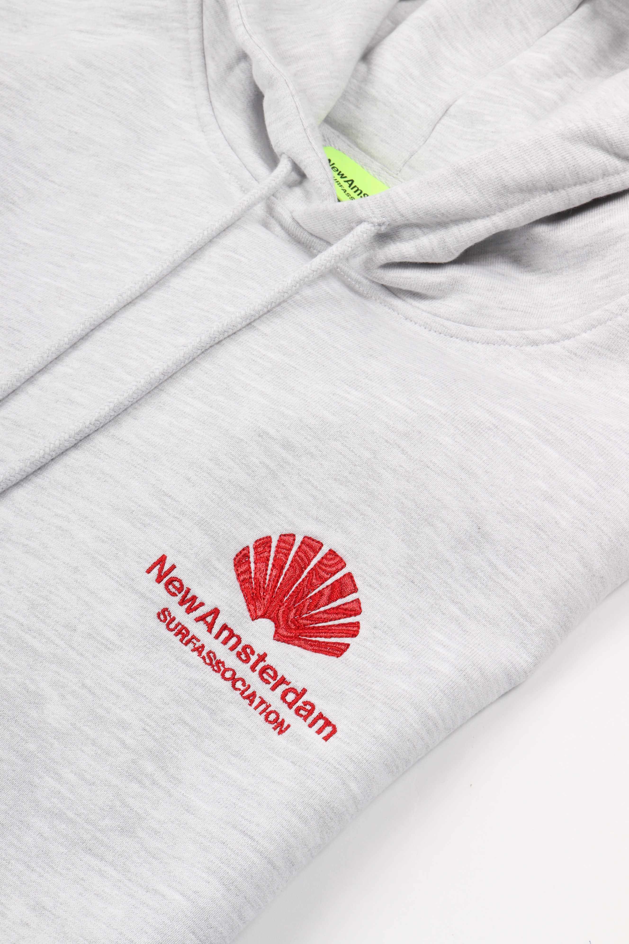 Logo hoodie ash / poppy red
