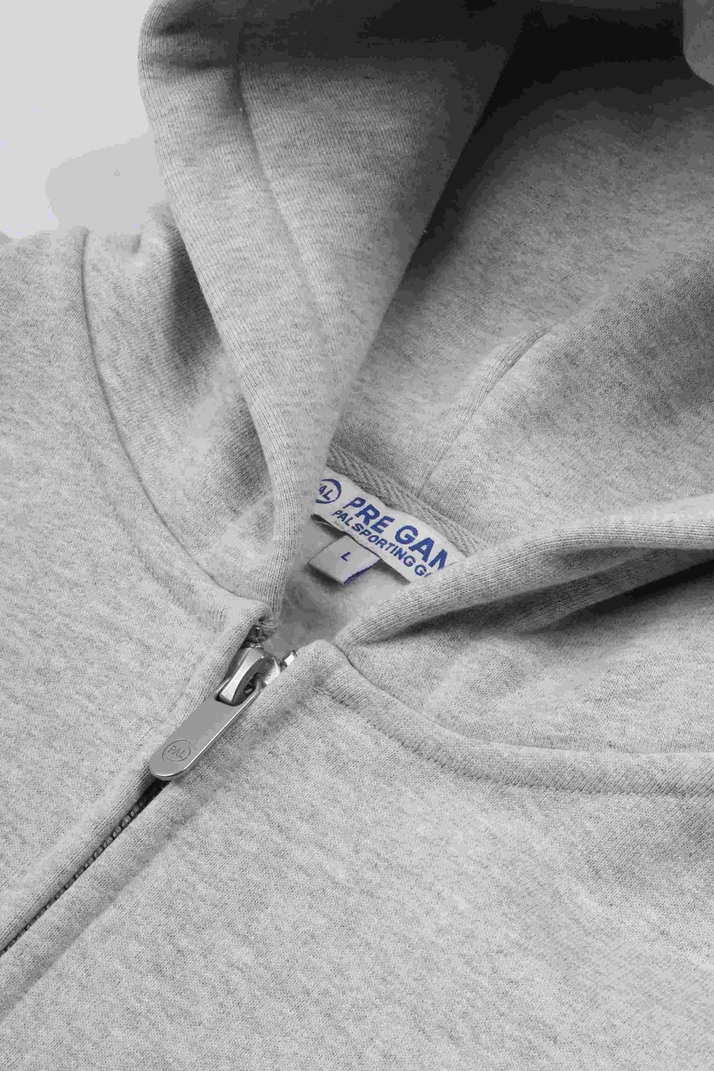 Pre game full zip hoody light grey