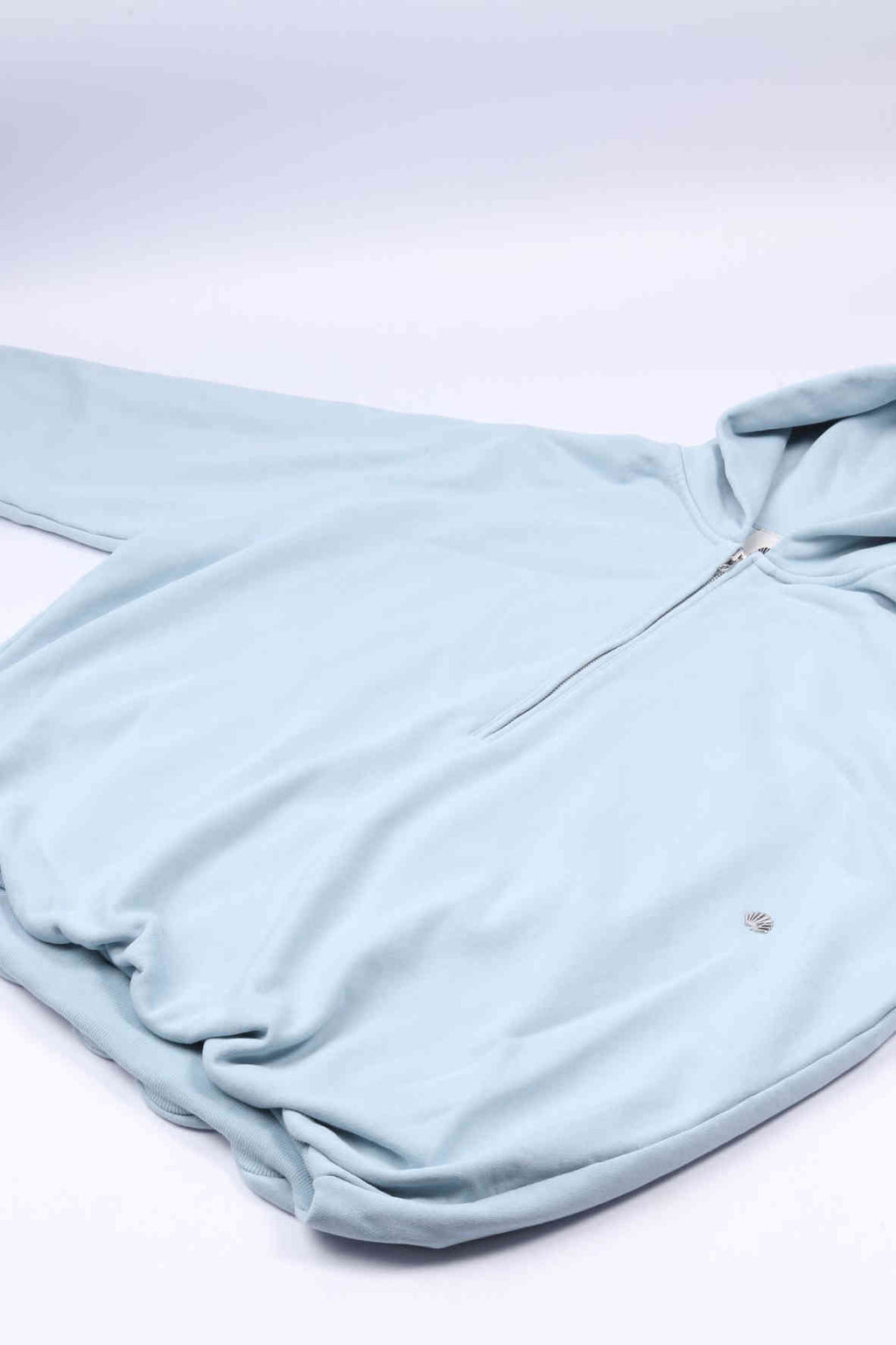 Inflatable hoodie denim blue