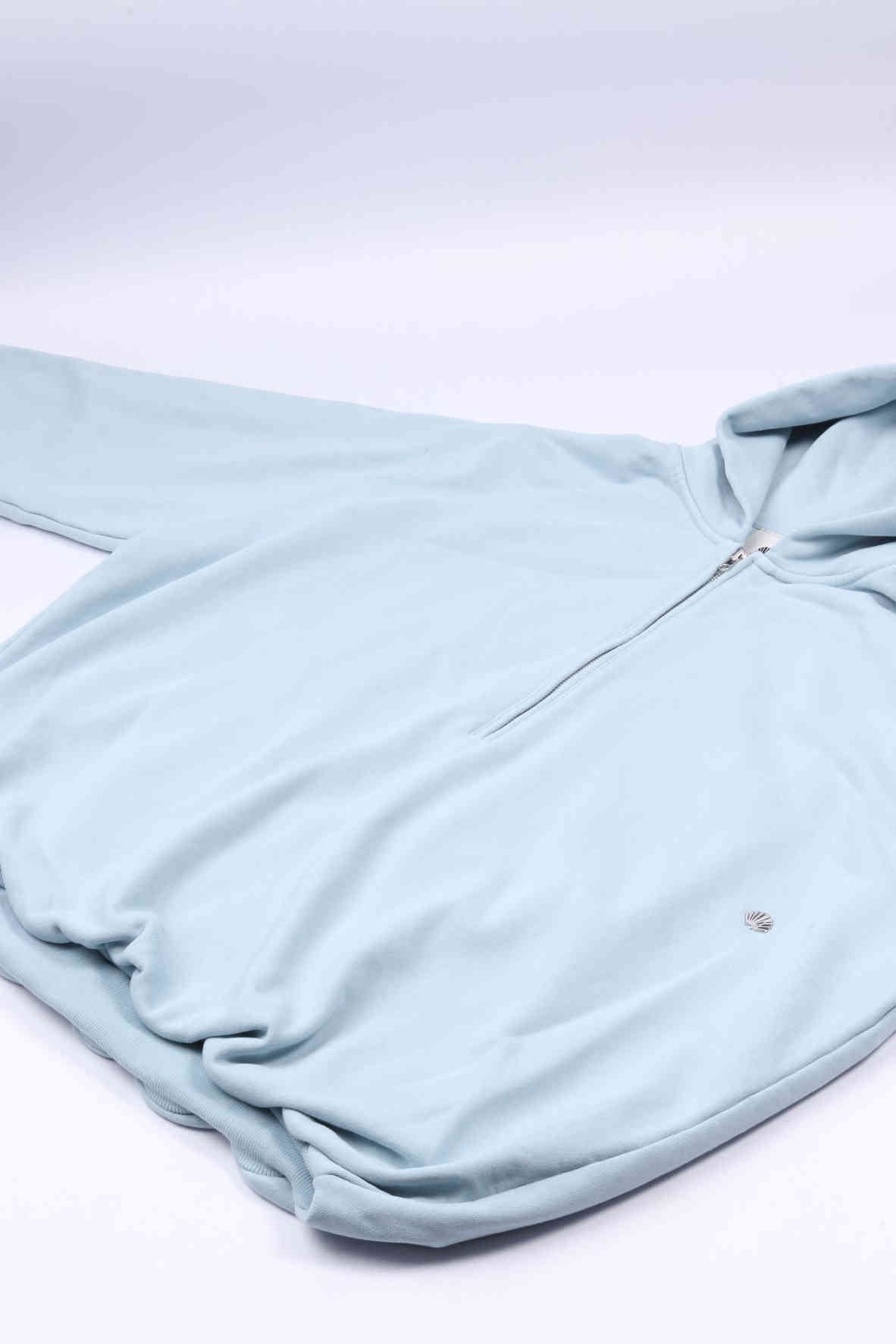 Inflatable hoodie denim blue