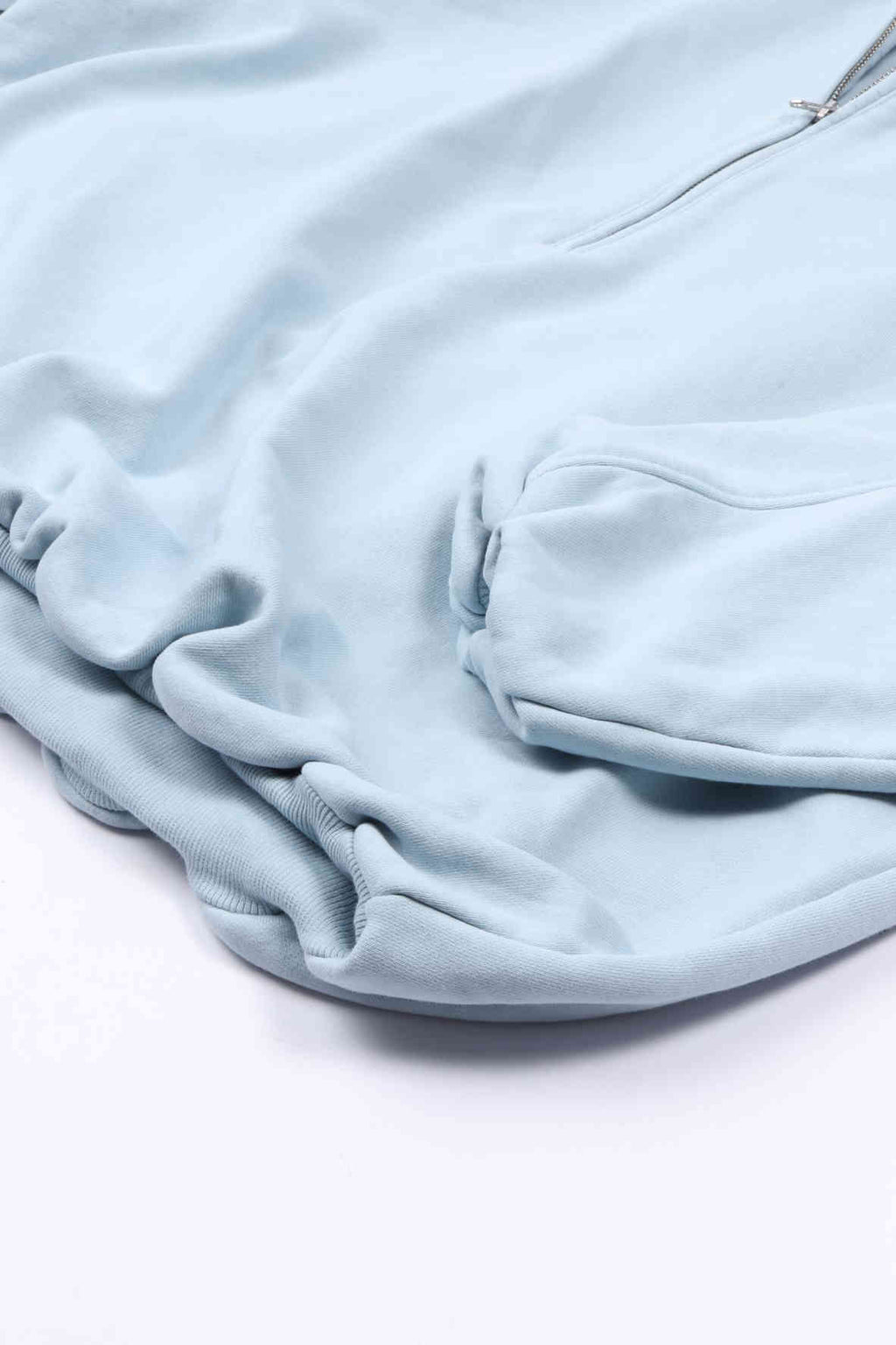 Inflatable hoodie denim blue
