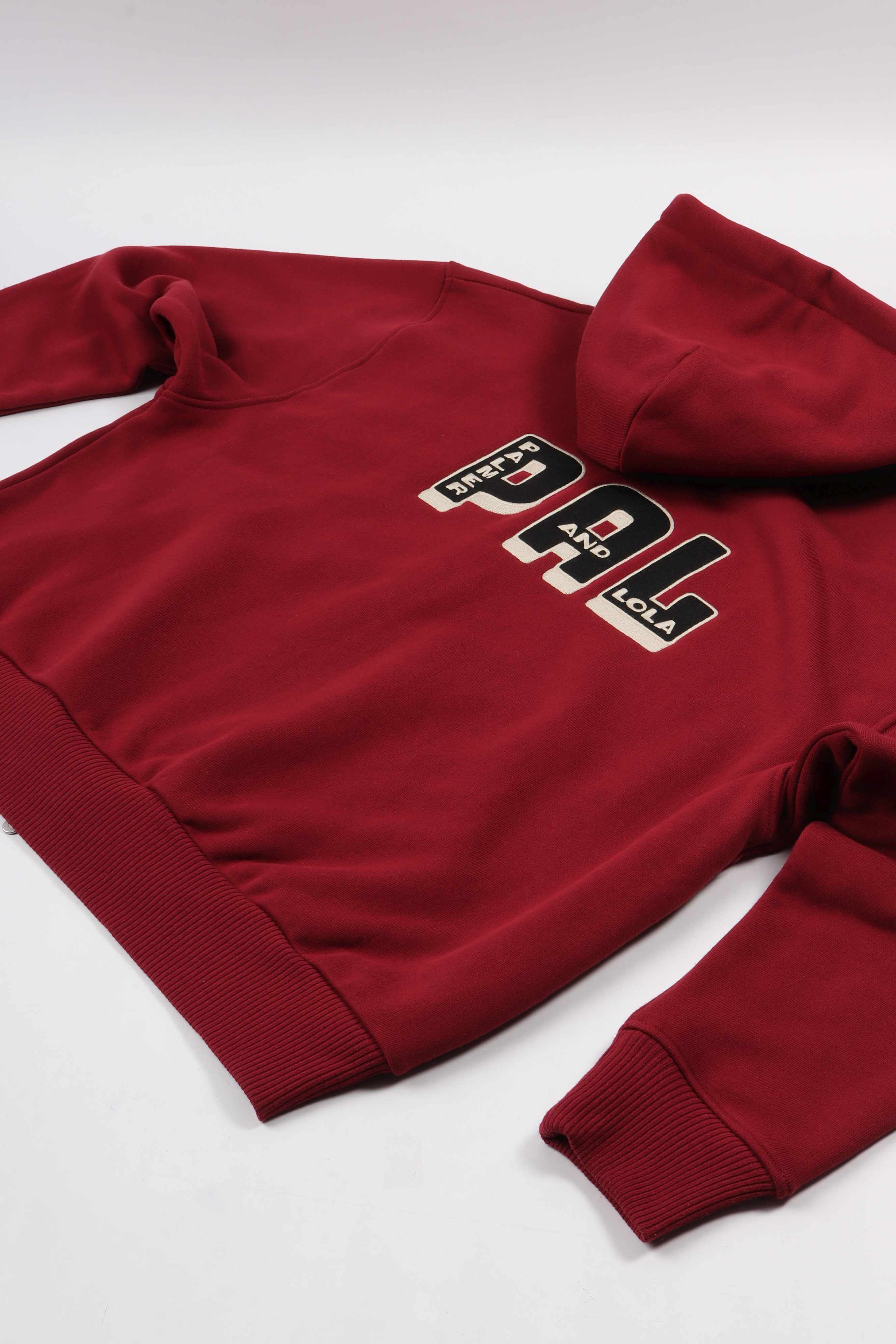 Hit and run full zip hoody maroon