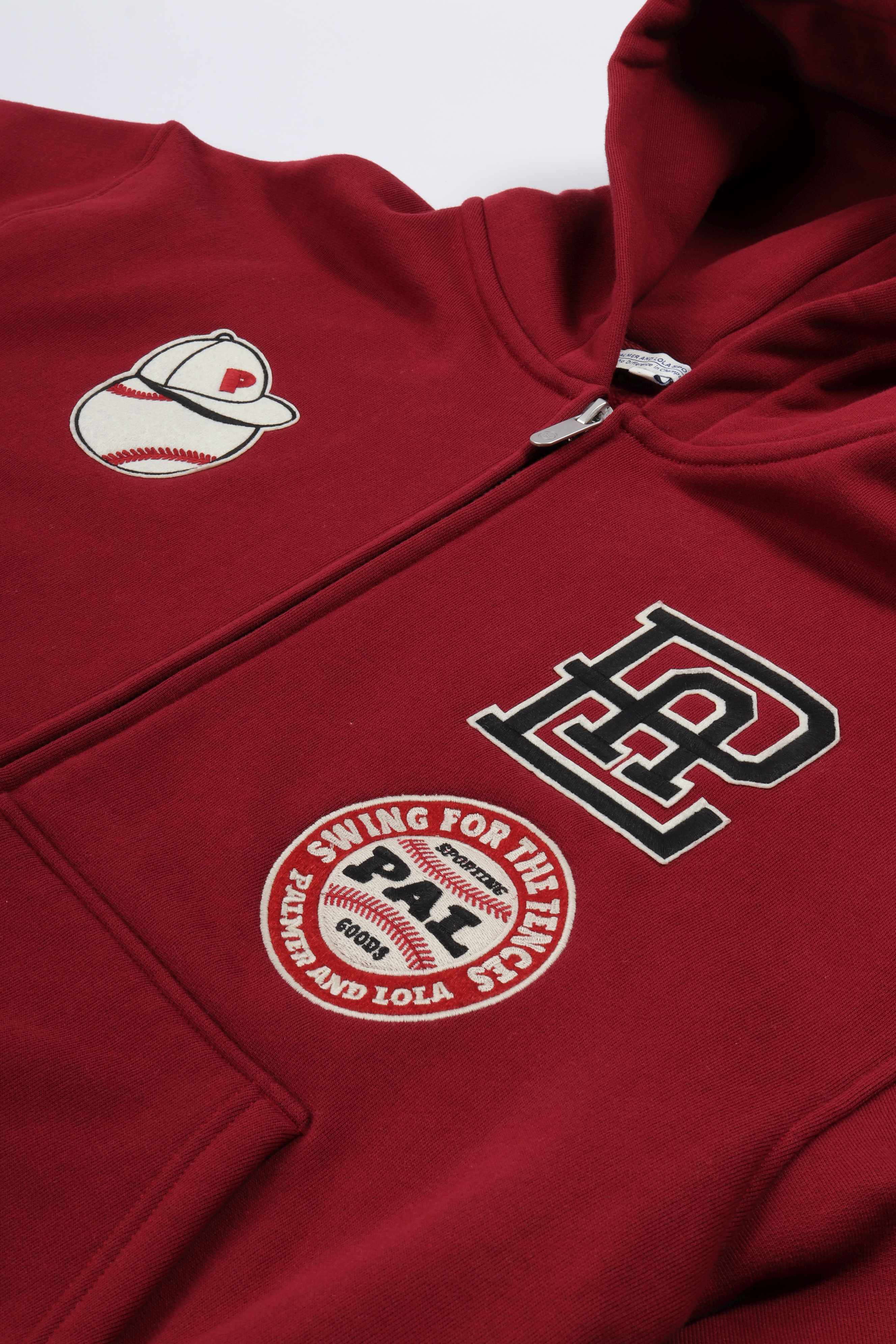 Hit and run full zip hoody maroon