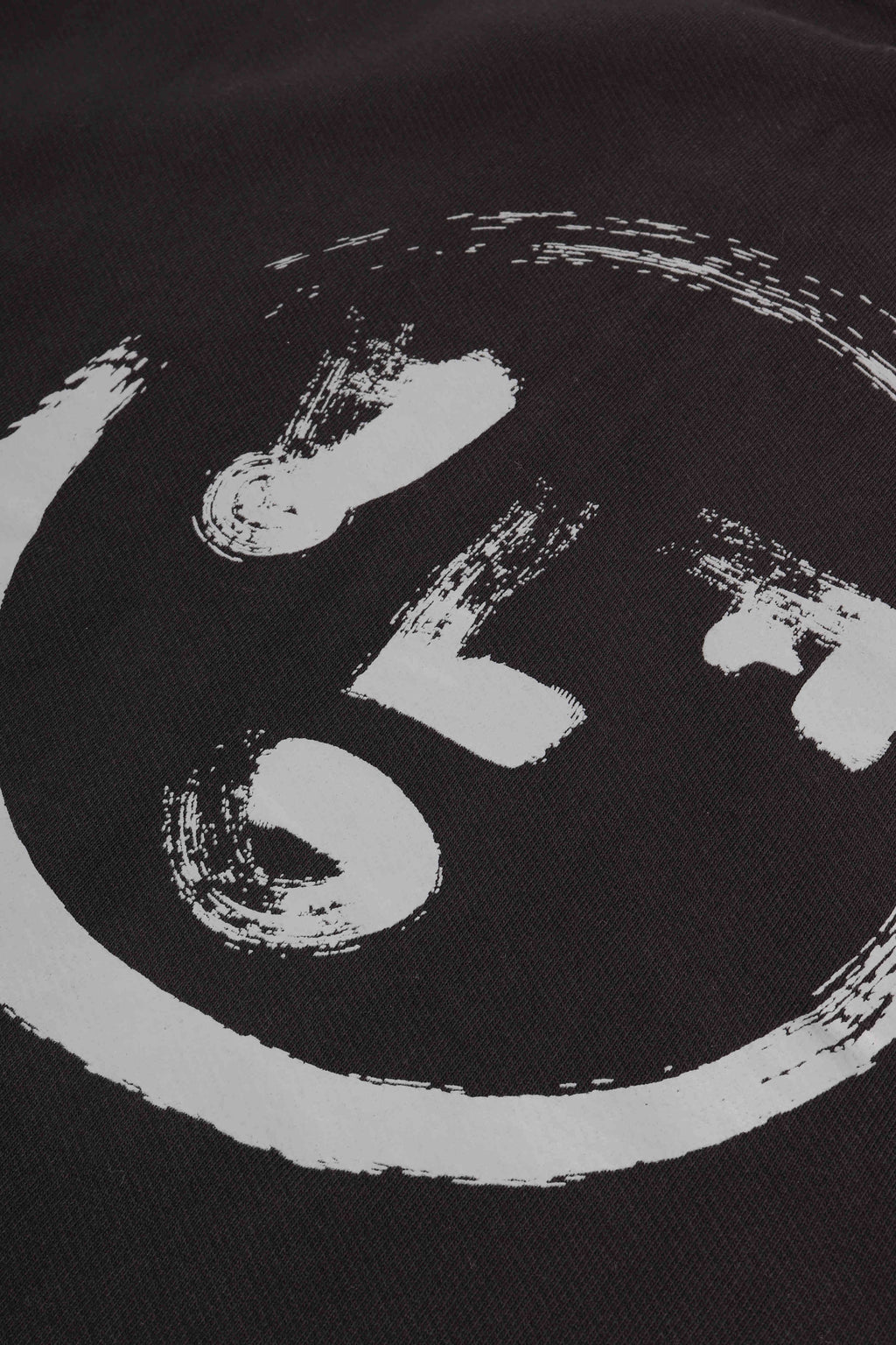 Brushstroke face crewneck black