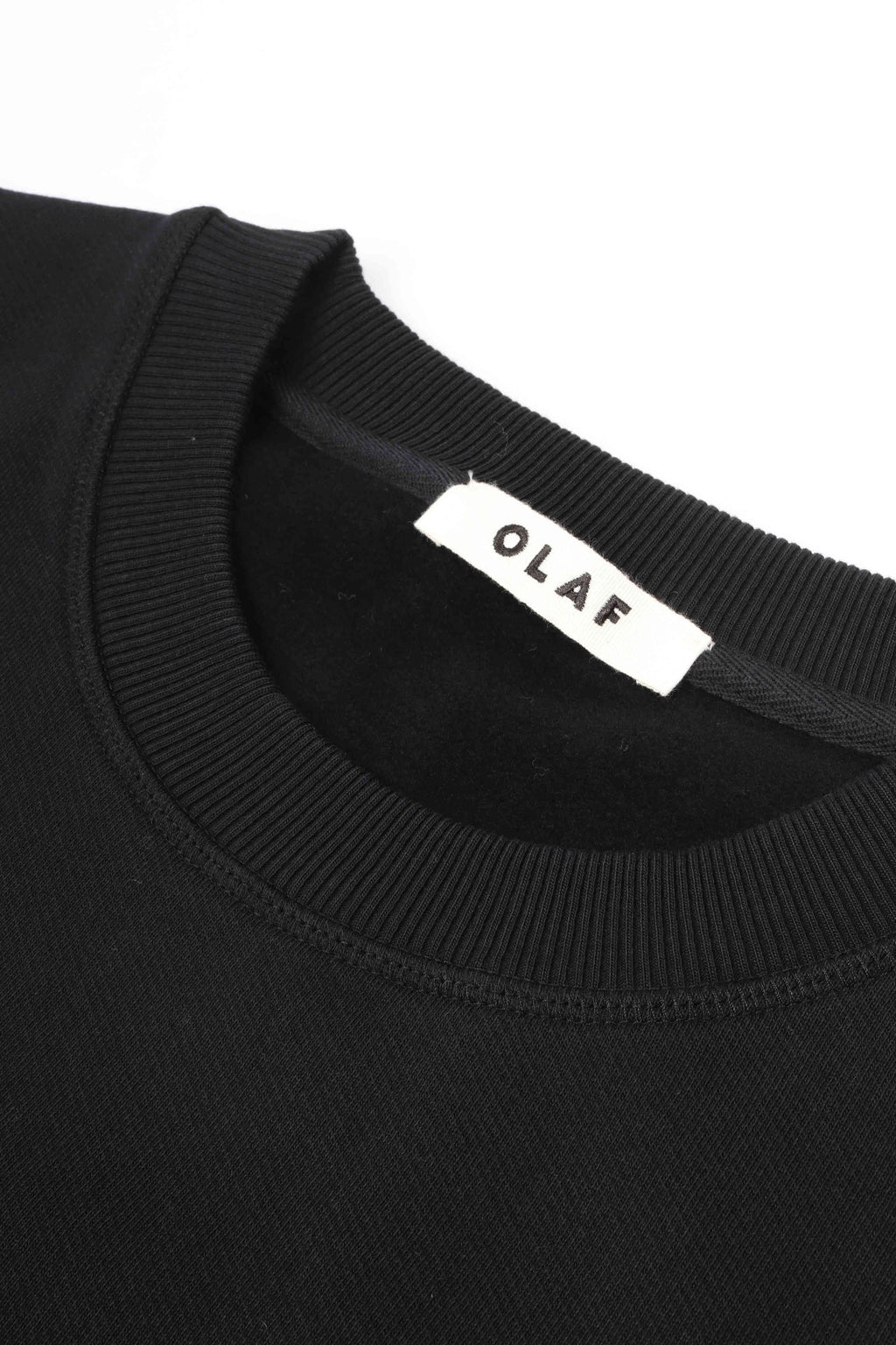 Brushstroke face crewneck black