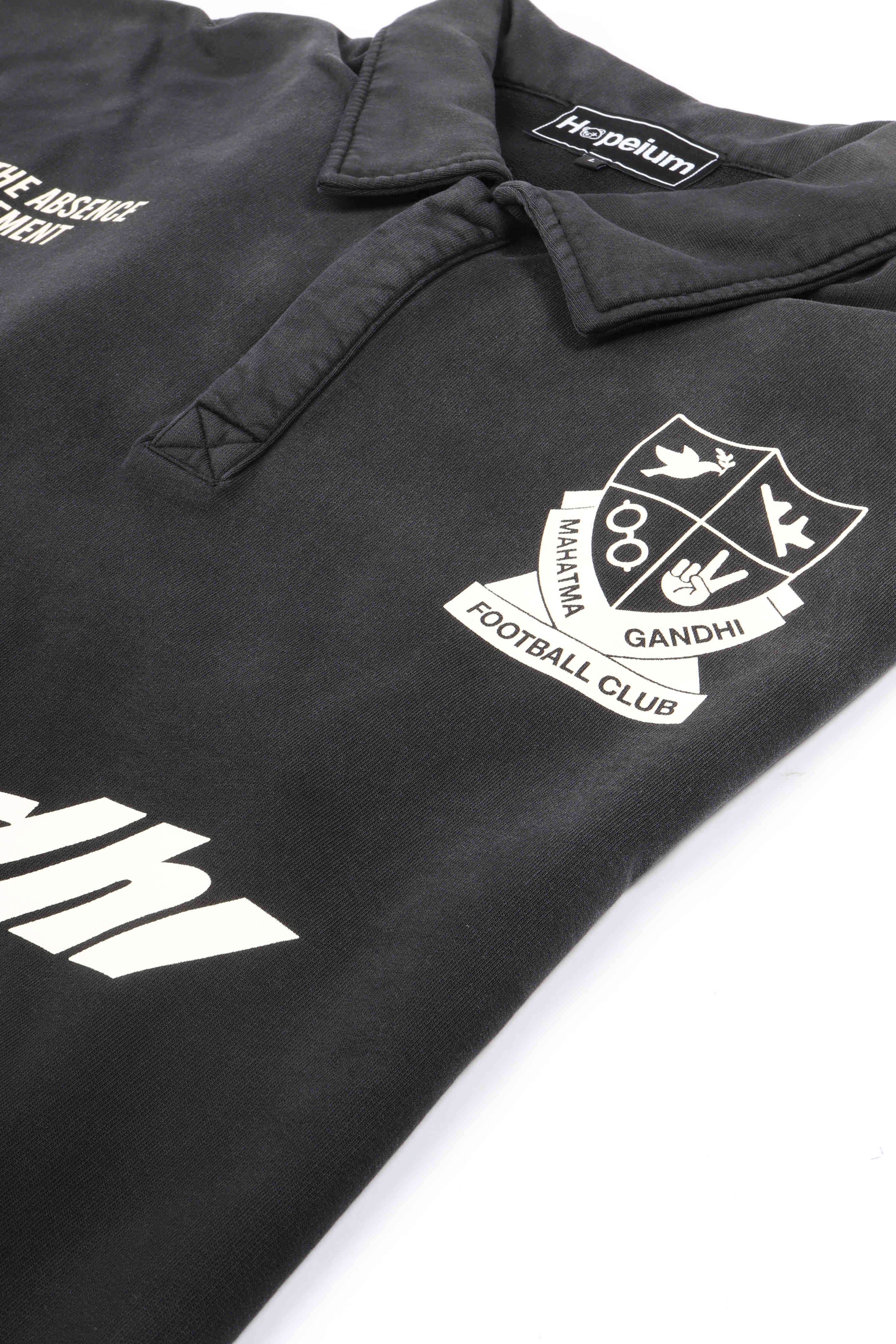 Football polo sweat black