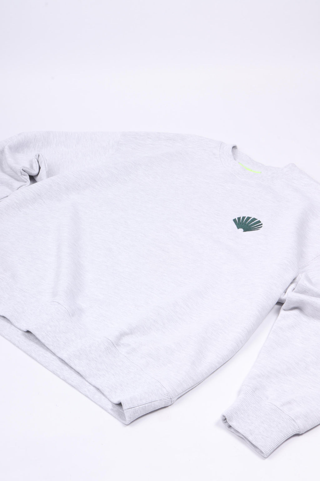 Logo crewneck ash/bottle green