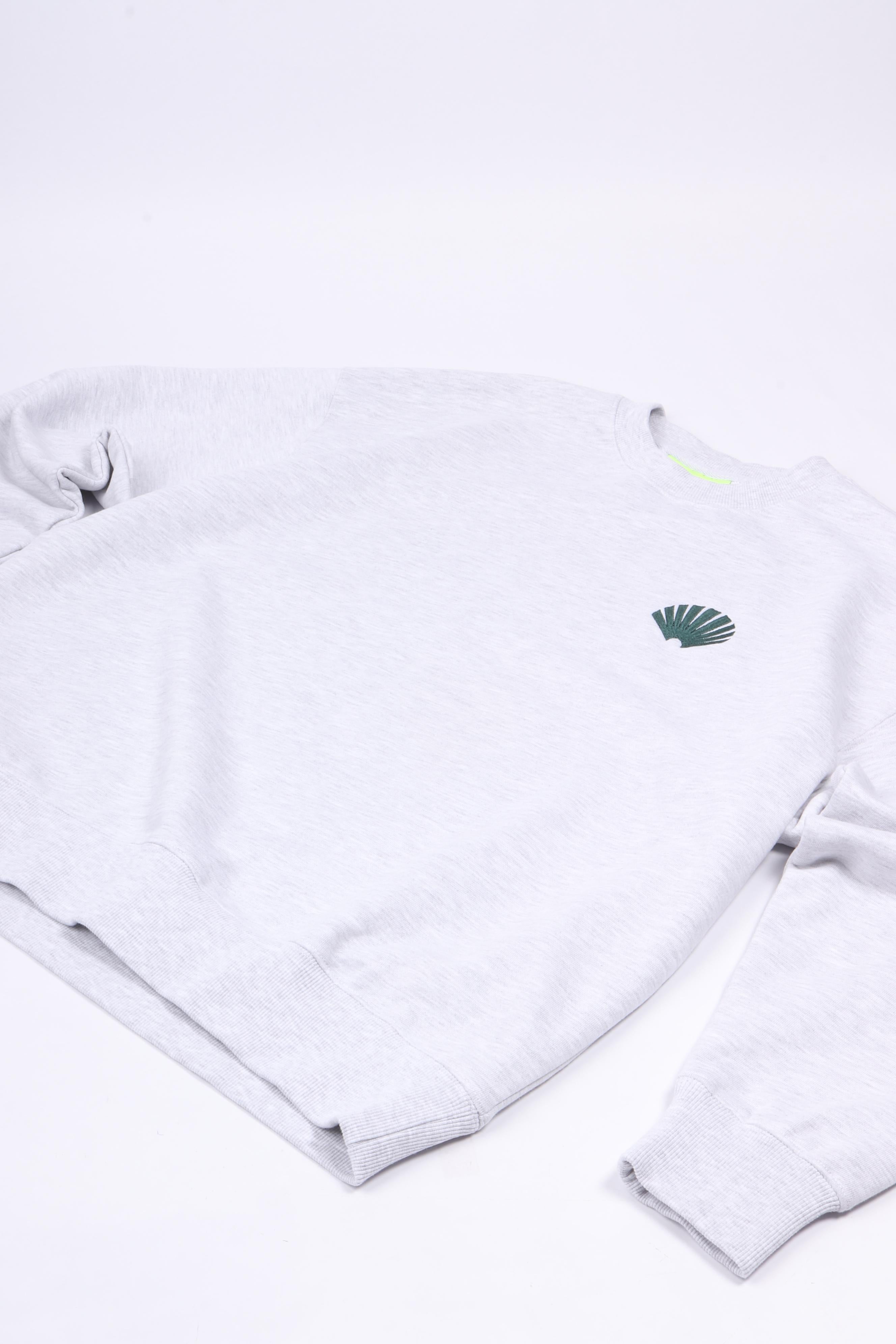 Logo crewneck ash/bottle green