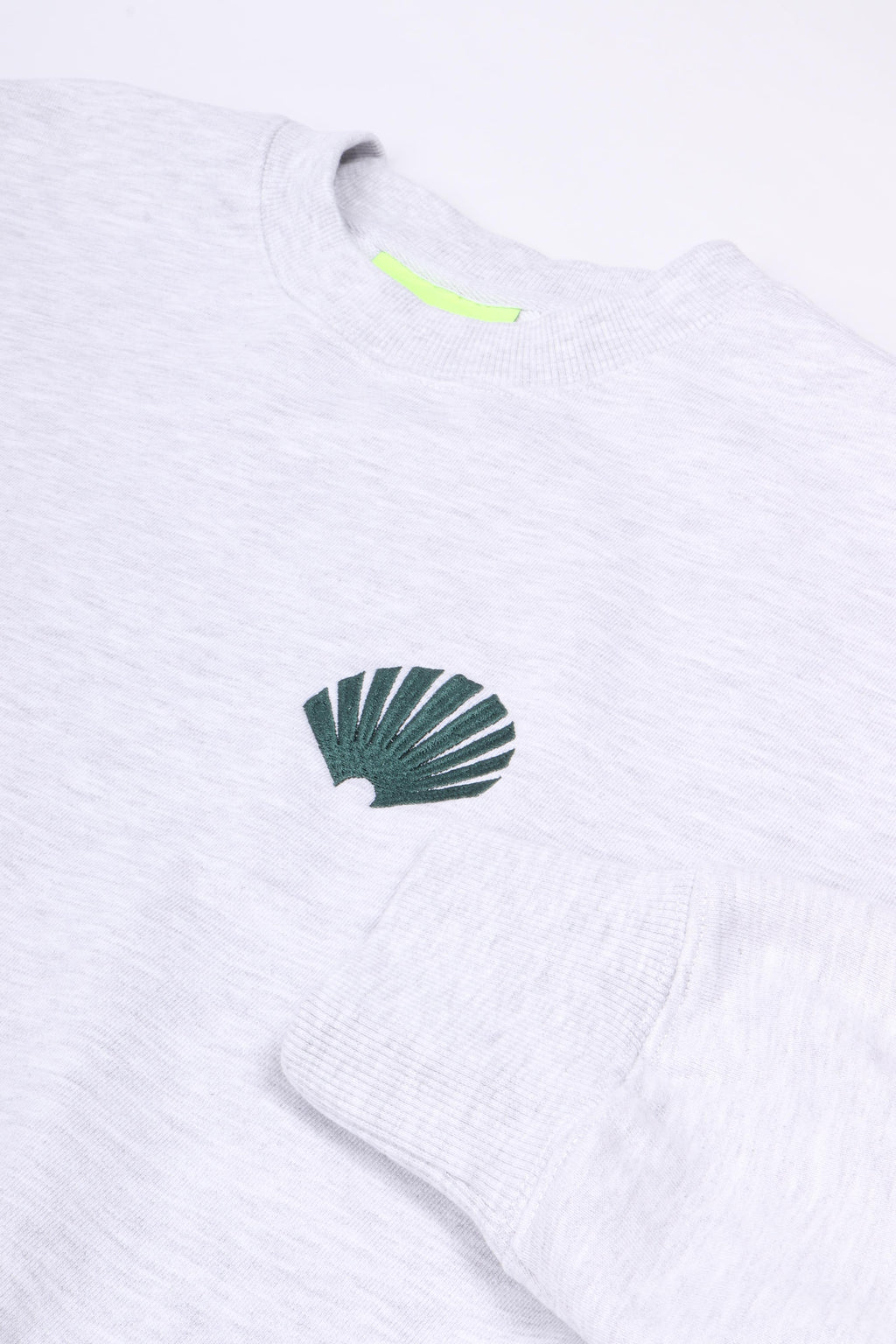 Logo crewneck ash/bottle green