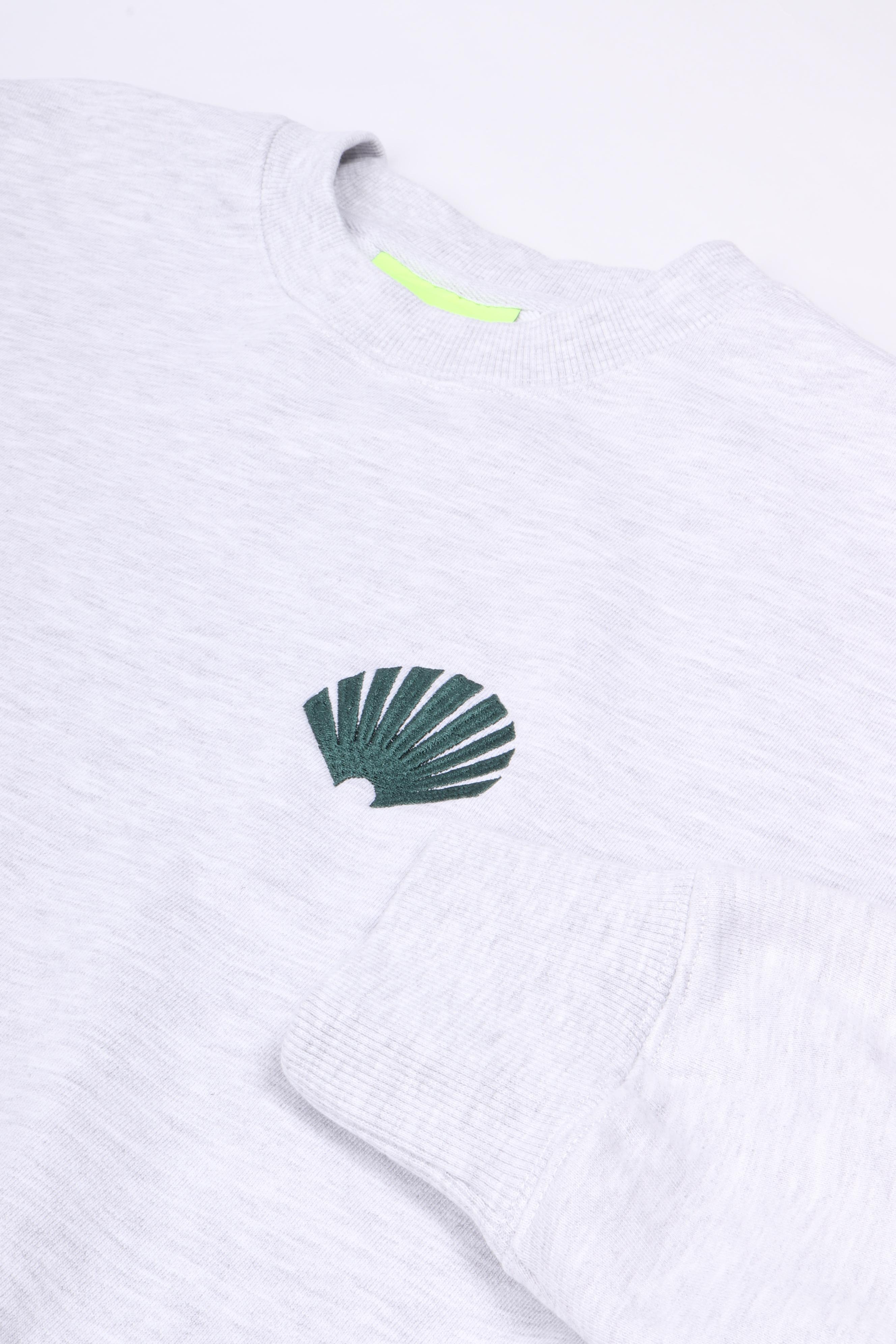 Logo crewneck ash/bottle green