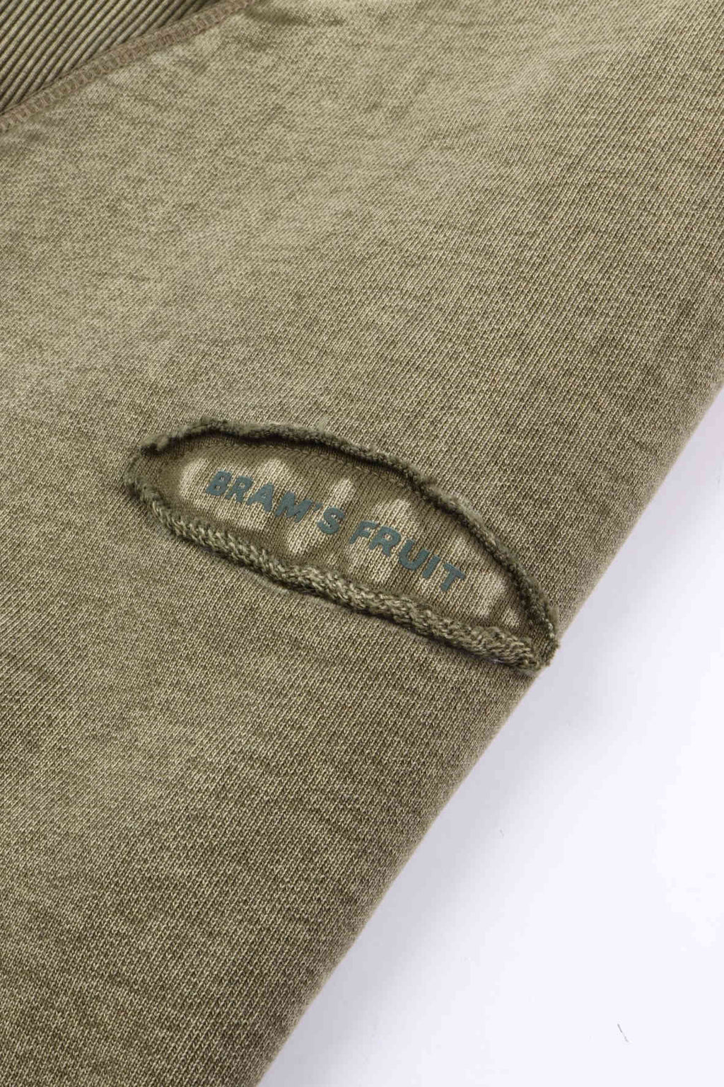 Cut & sew f*ck ff washed olive gre