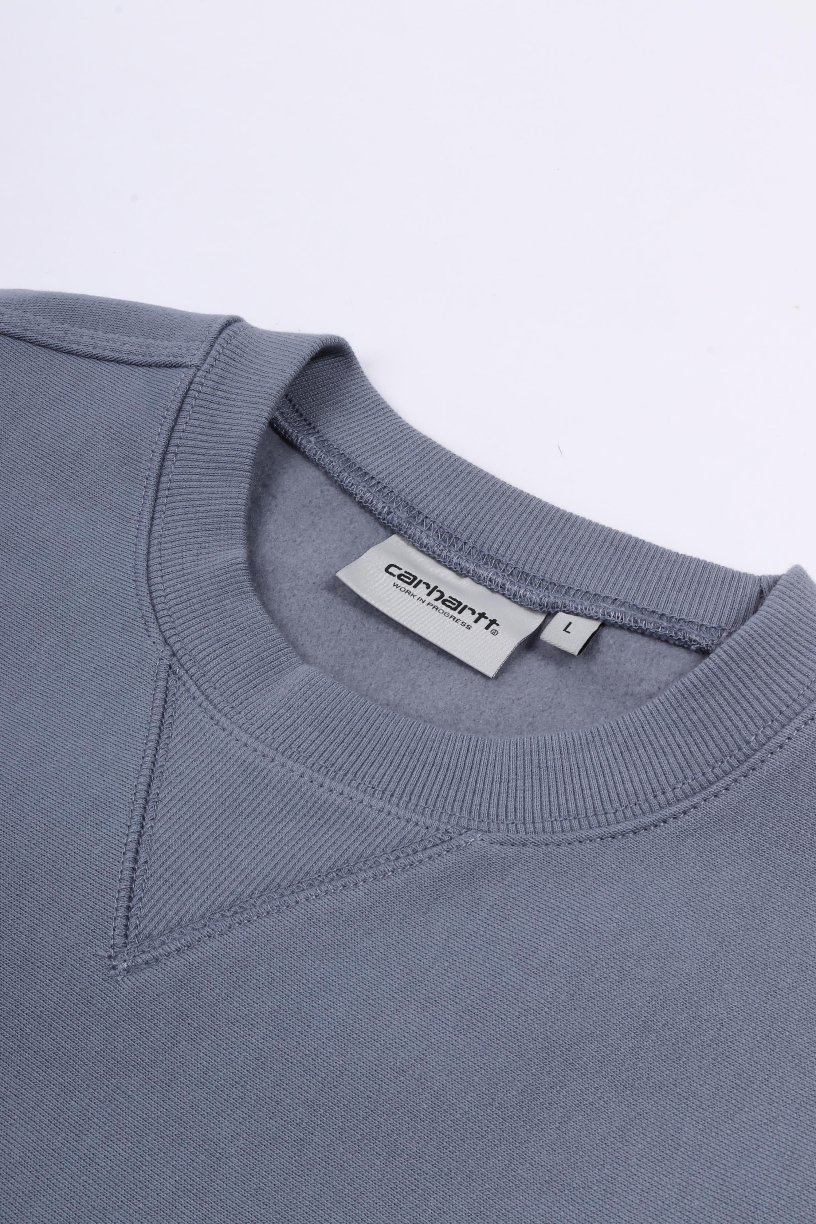 American script sweatshirt shady blue