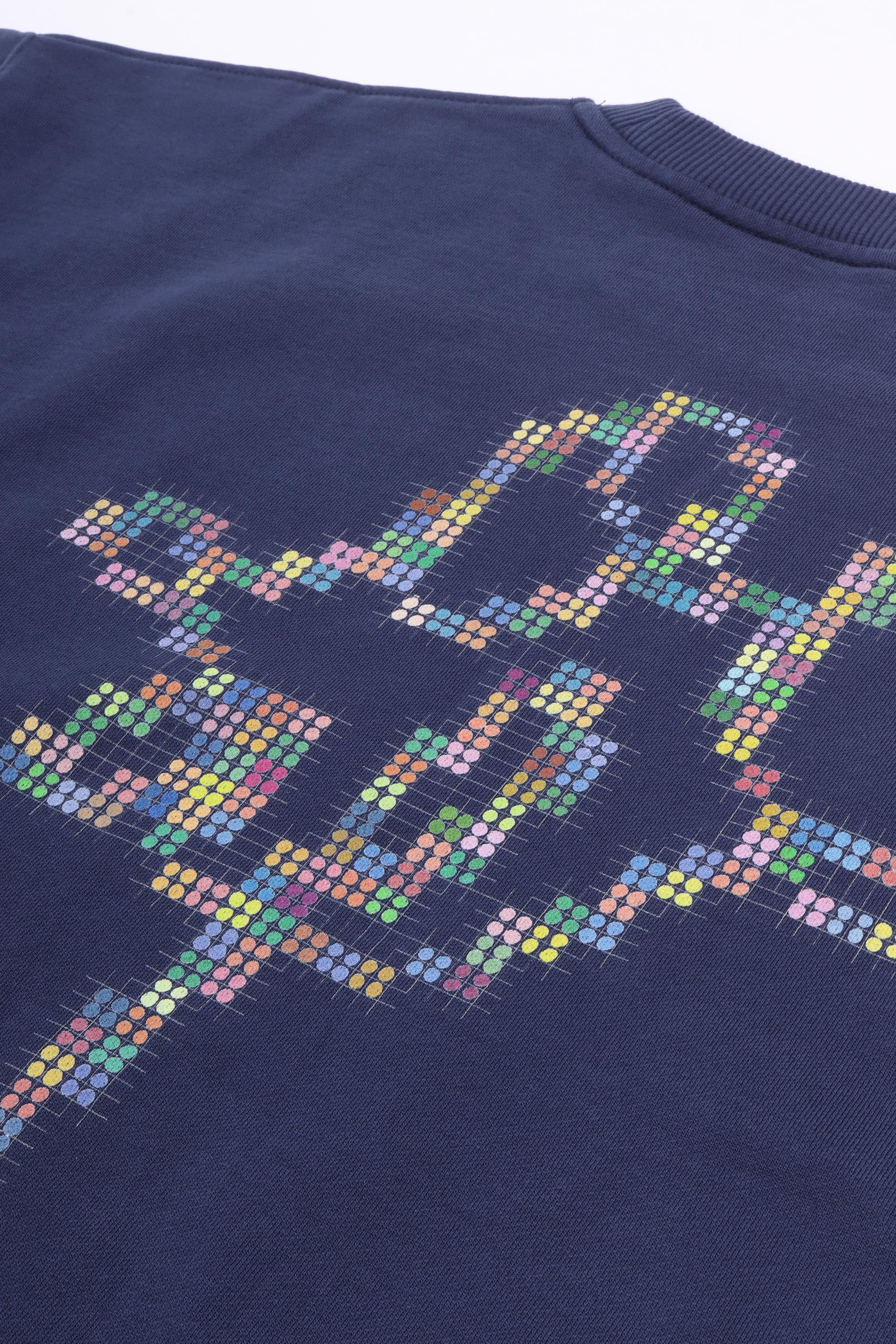 Dotted monogram crewneck naval academy