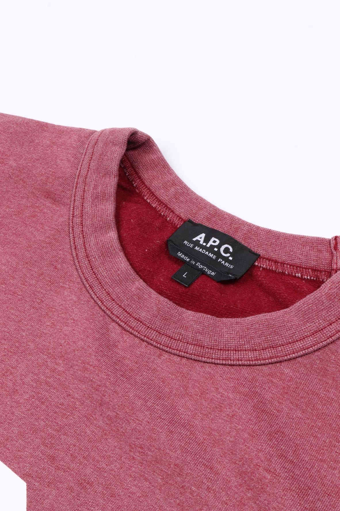 Sweat harris rouge fonce/blan