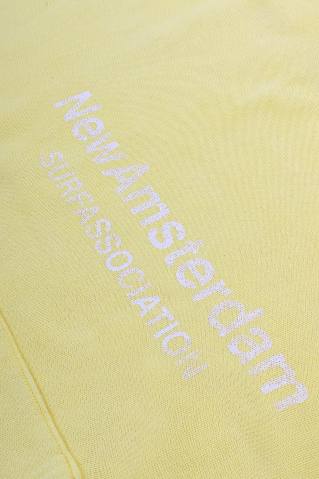 Worked logo crewneck lemon/white