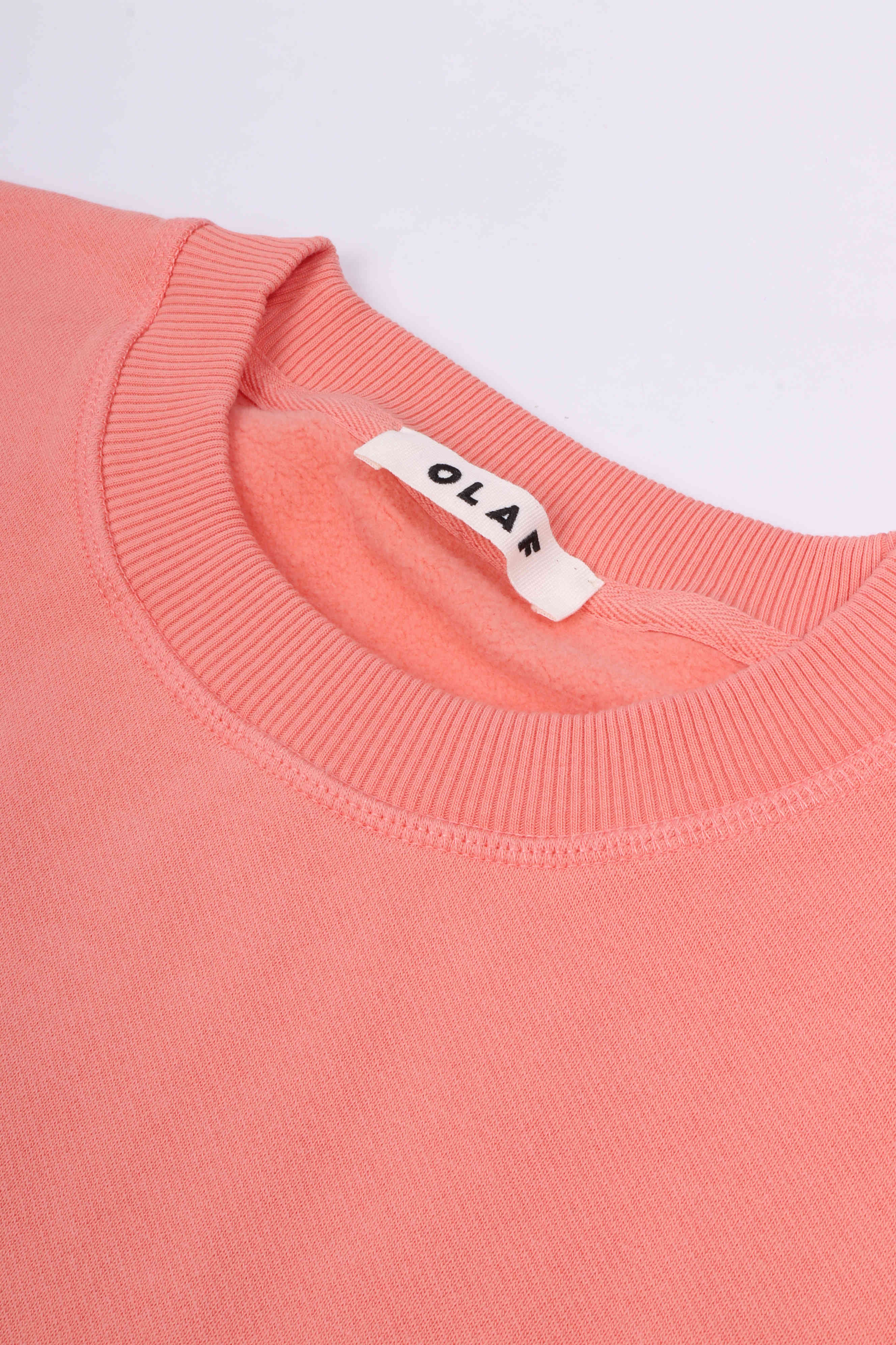 Brushstroke face crewneck burnt coral