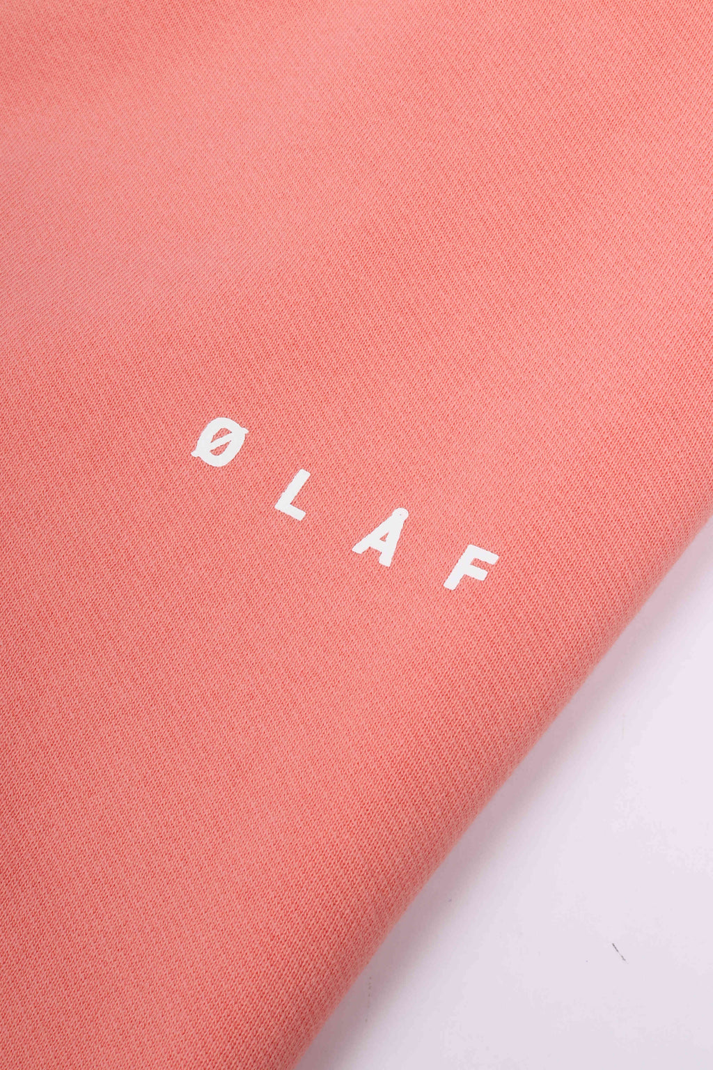 Brushstroke face crewneck burnt coral