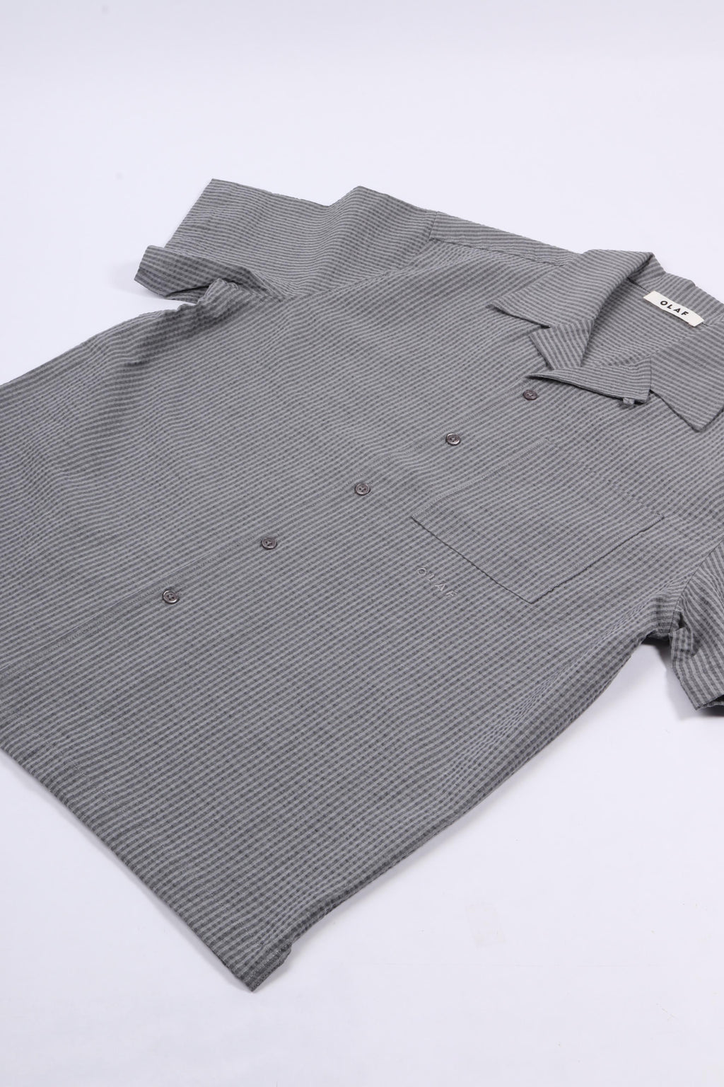 Seersucker camp shirts heather grey