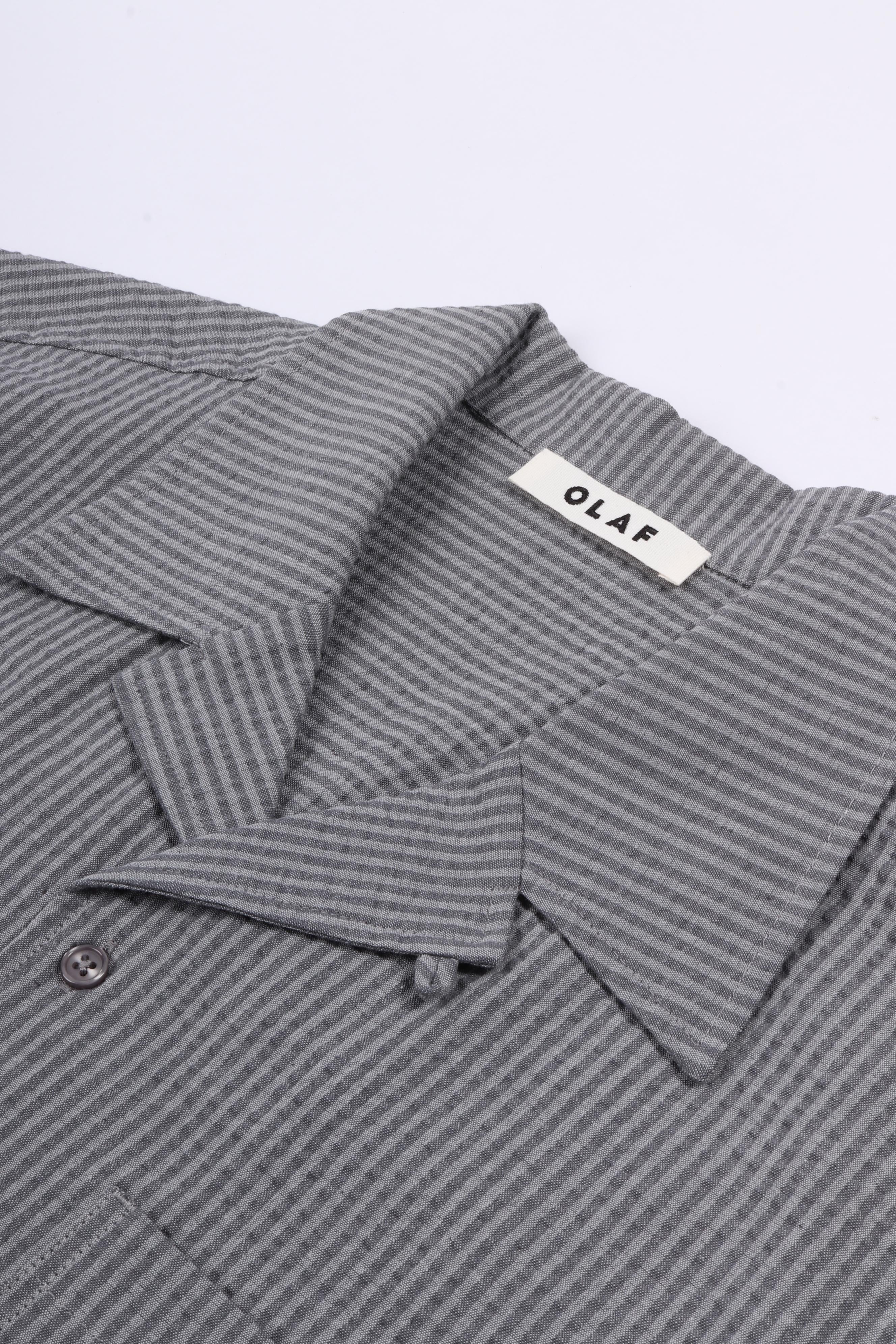 Seersucker camp shirts heather grey