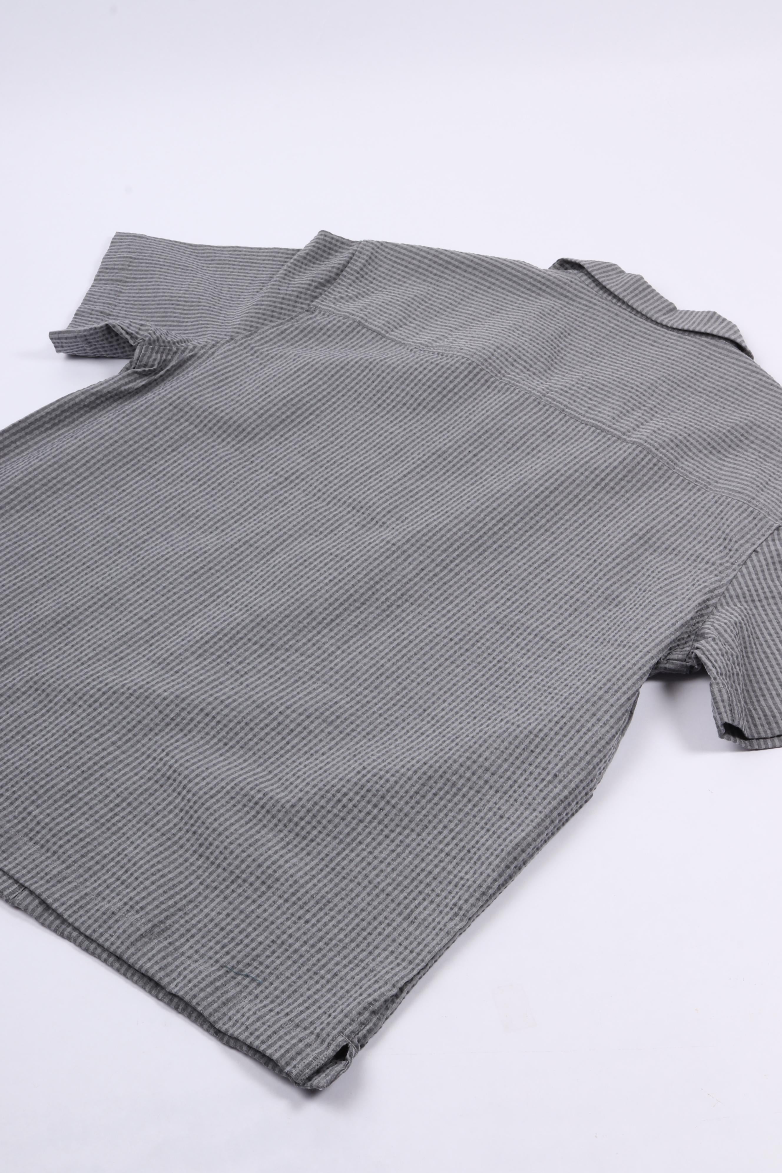 Seersucker camp shirts heather grey