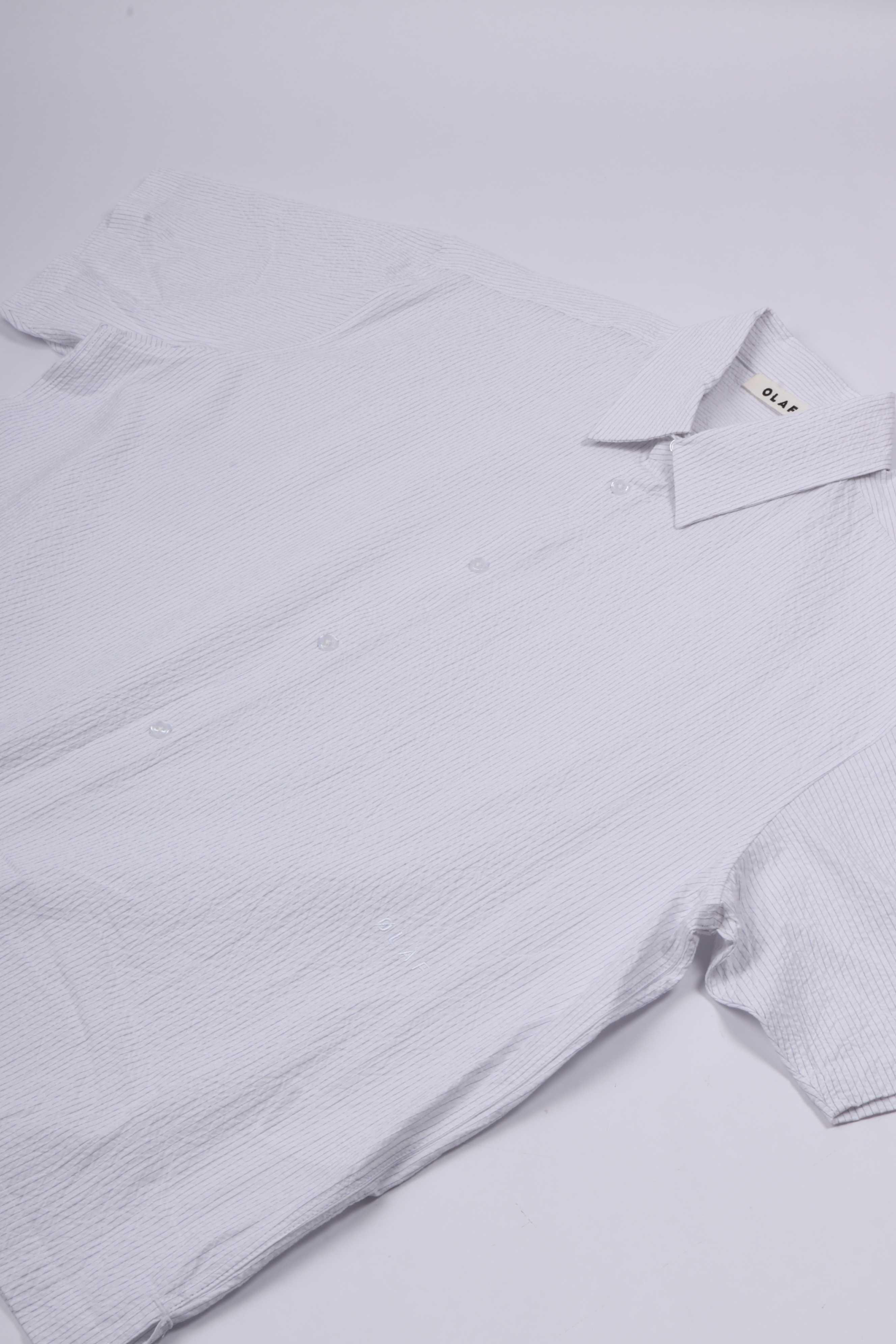 Stripe boxy ss shirt optical white