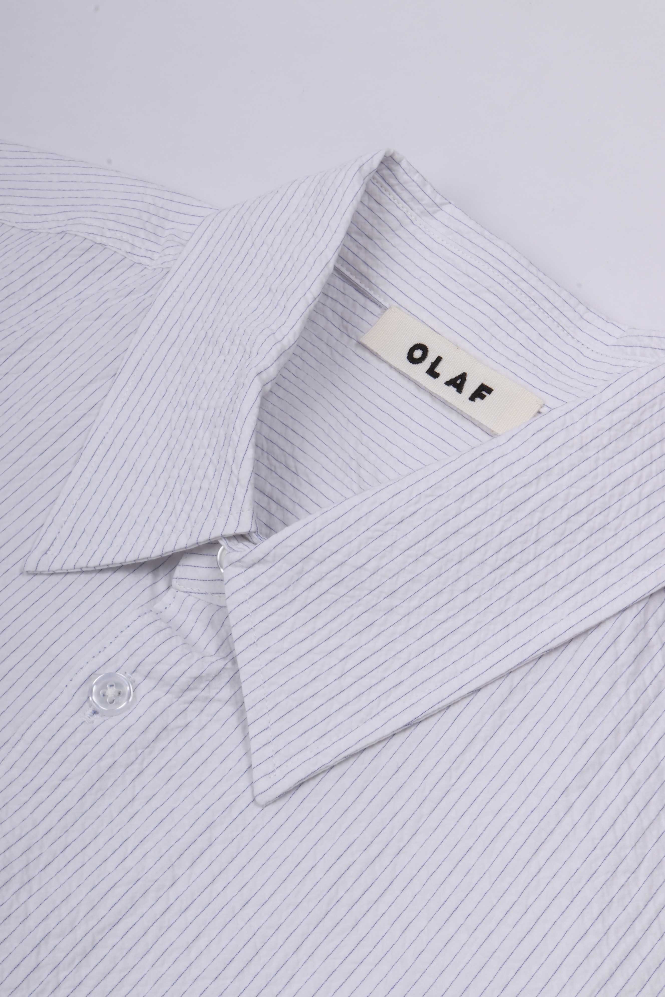 Stripe boxy ss shirt optical white