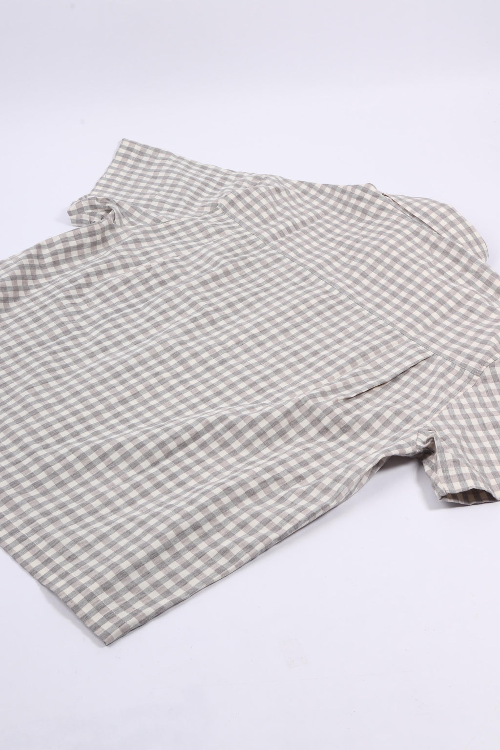 Check boxy ss shirts heather grey