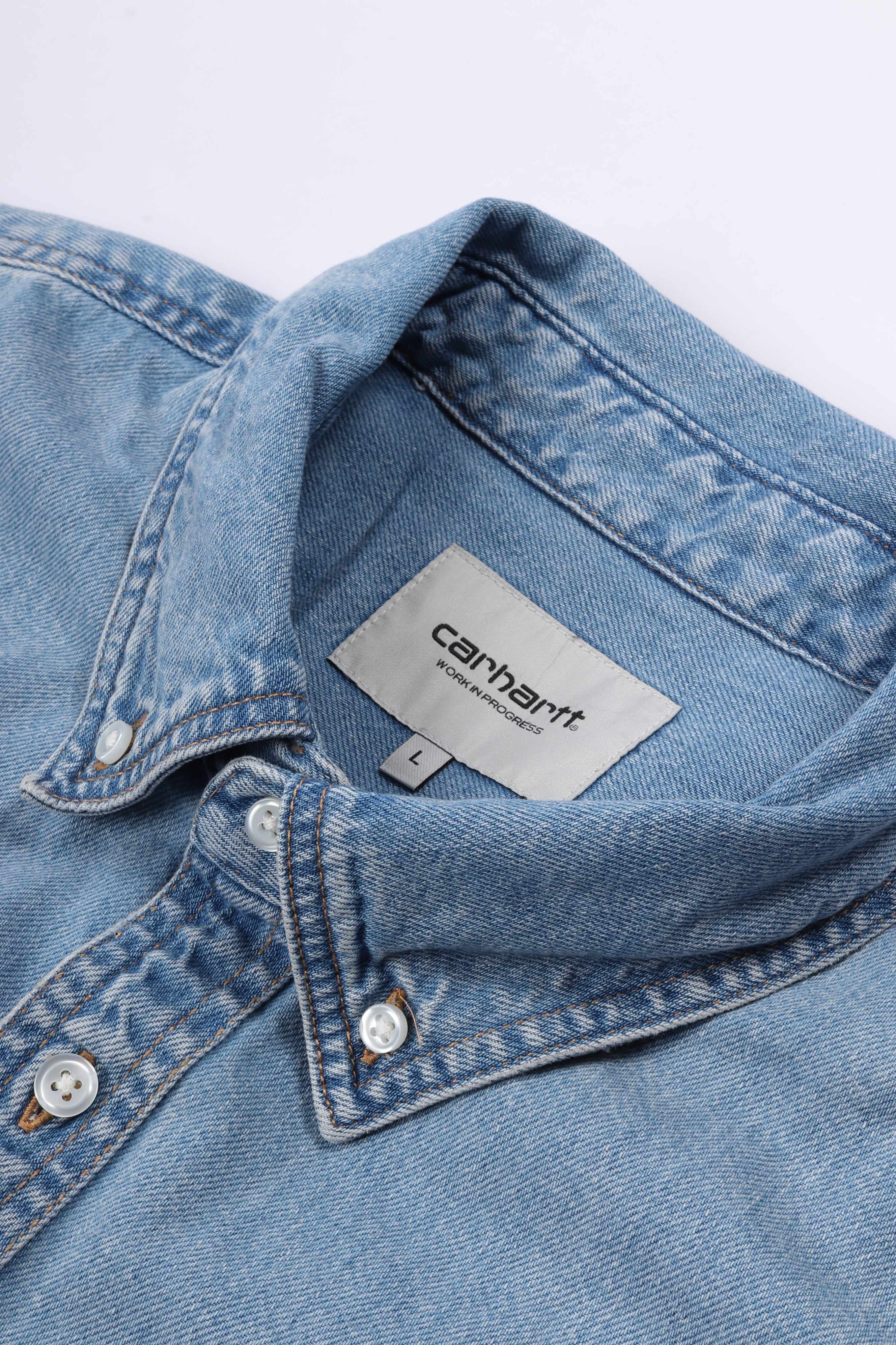 S/s lucas shirt blue bleached