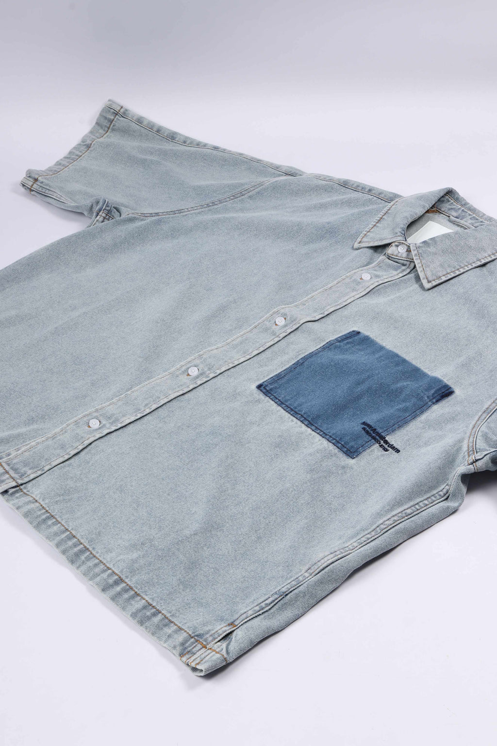 Lyocell short sleeves light blue