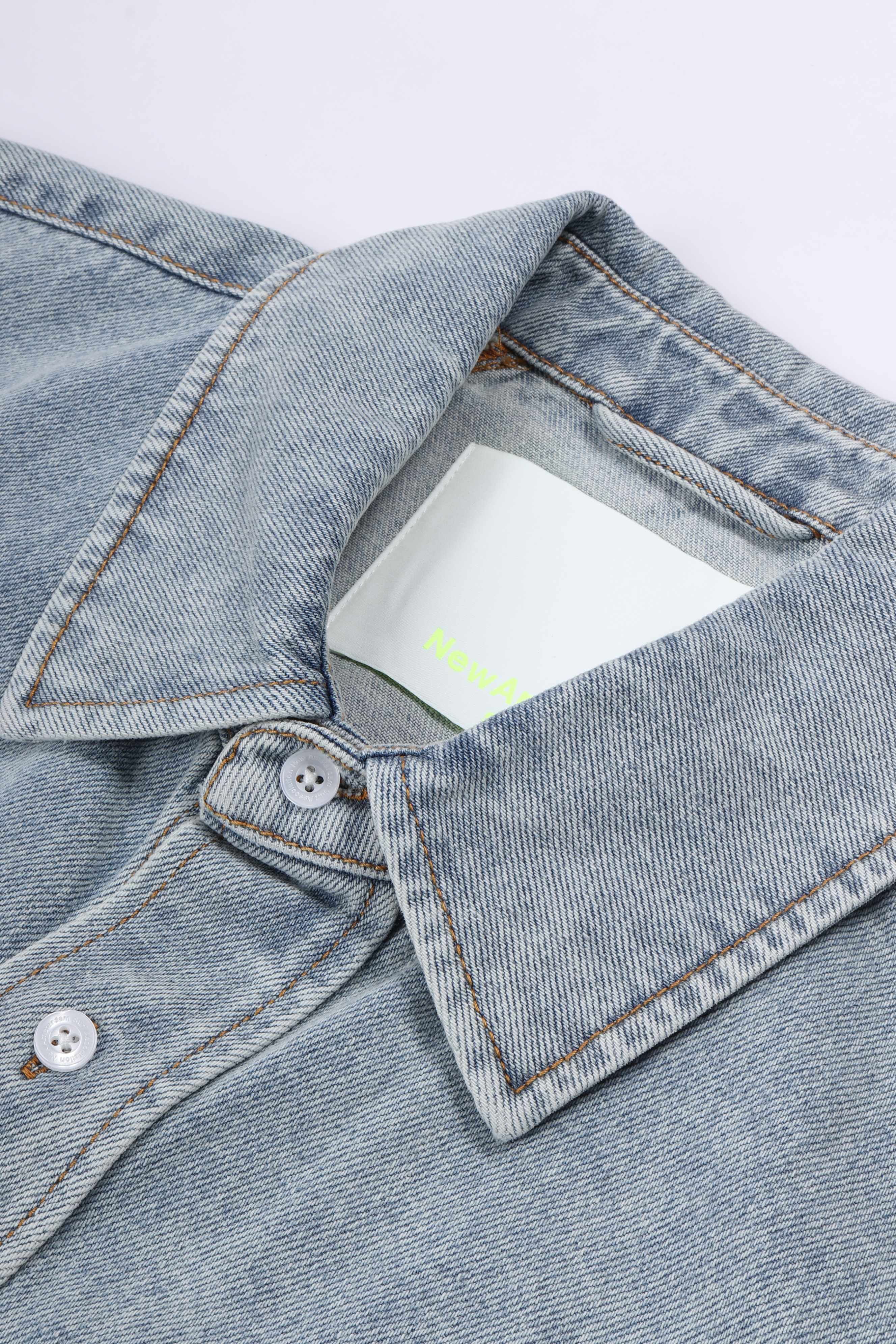 Lyocell short sleeves light blue