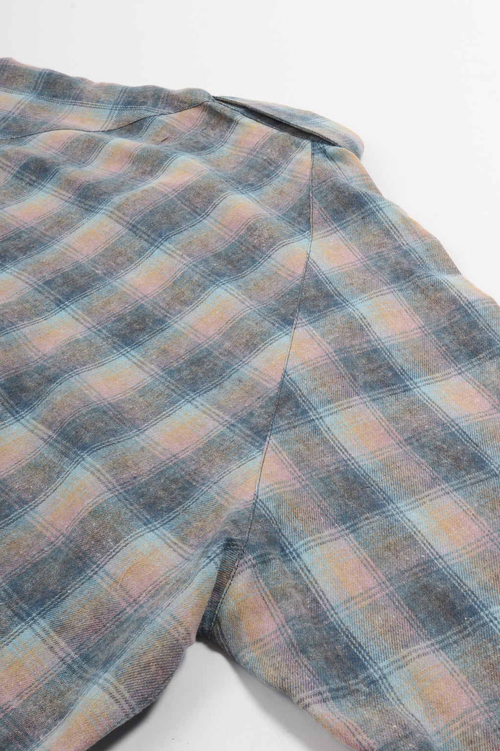 Flanel short sleeve rainbow check