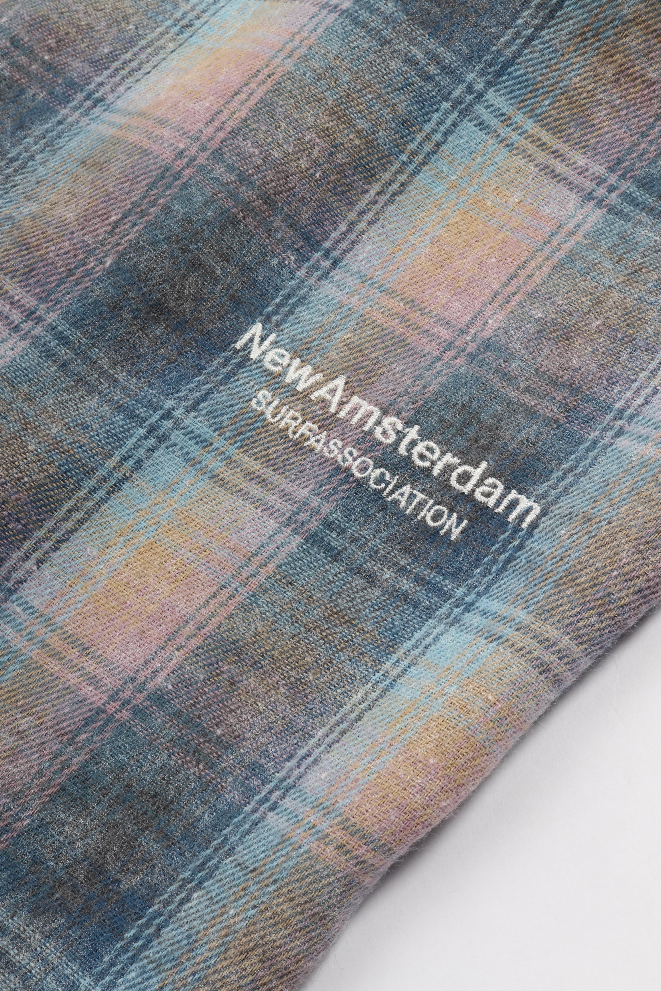 Flanel short sleeve rainbow check