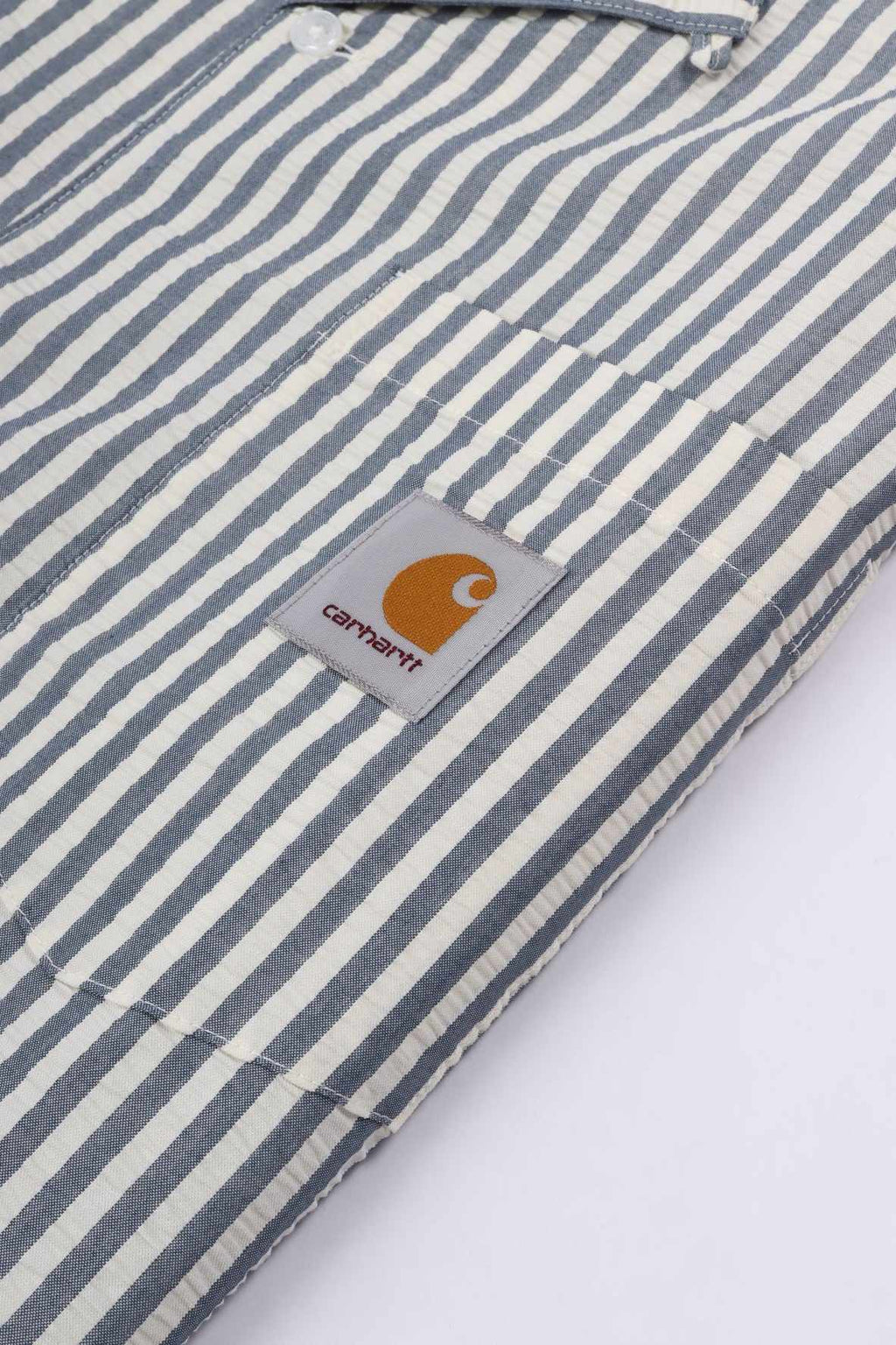 S/s leavel shirt l stripe blue