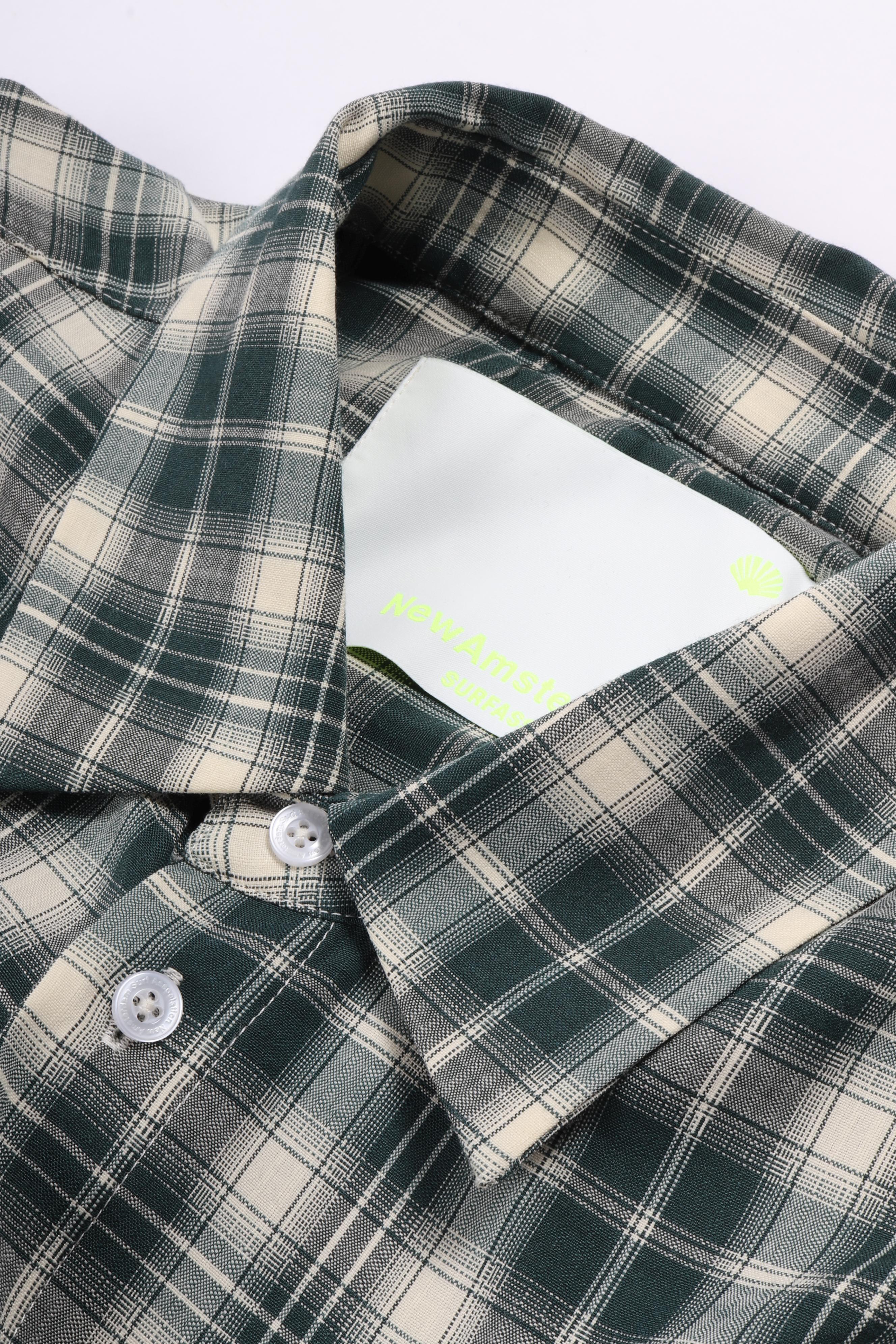 Double layer shirt green/white ch