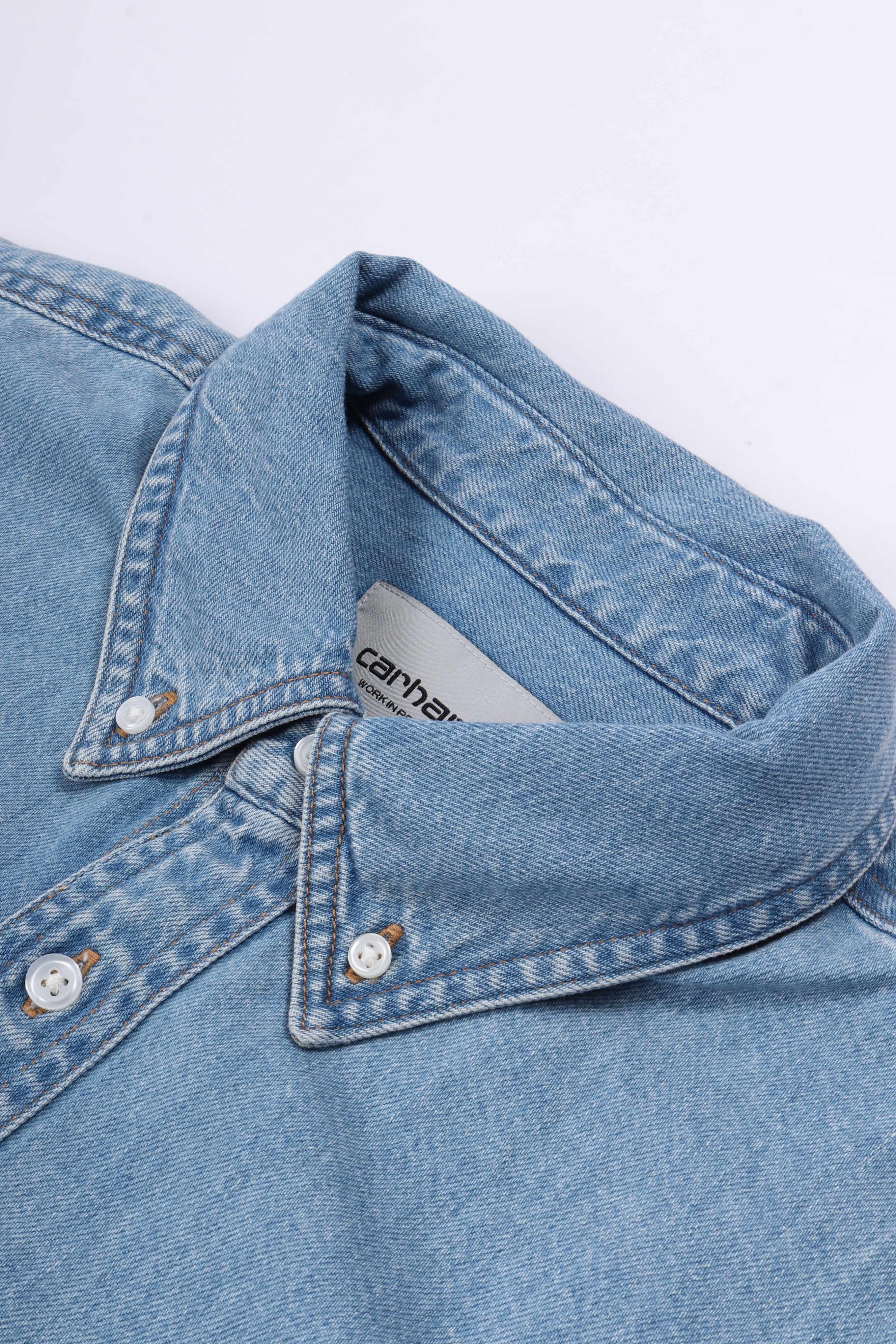 L/s lucas shirt blue bleached