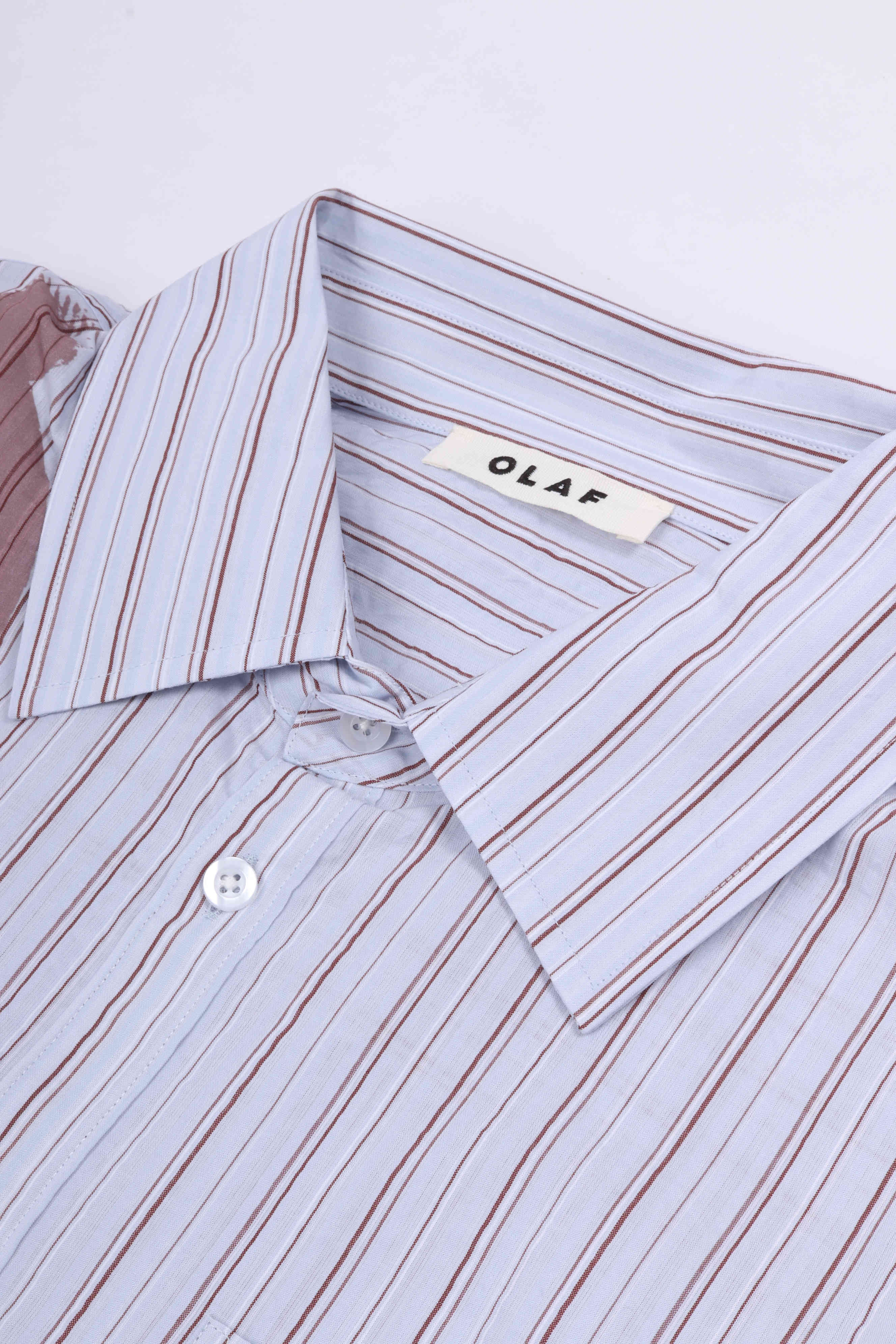 Brushstroke logo st. ls shirt tw. mauve / open
