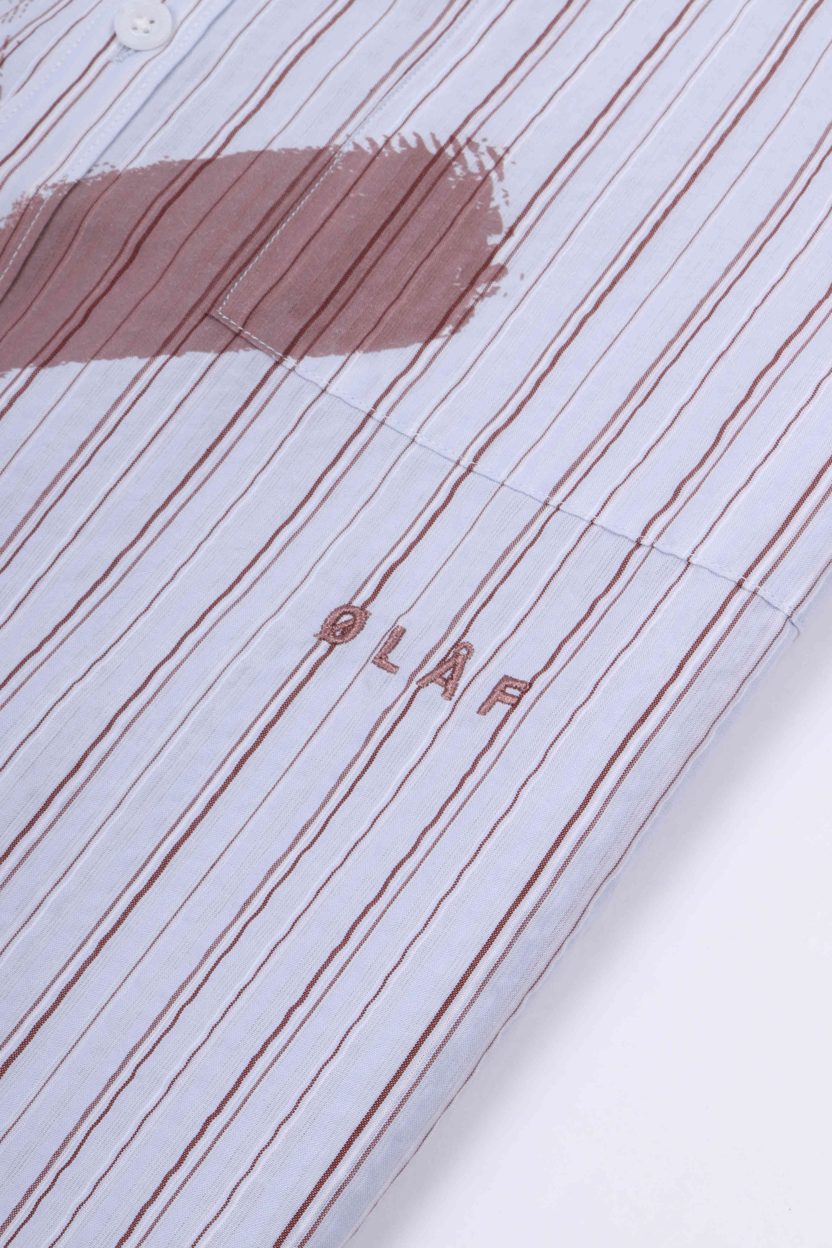 Brushstroke logo st. ls shirt tw. mauve / open