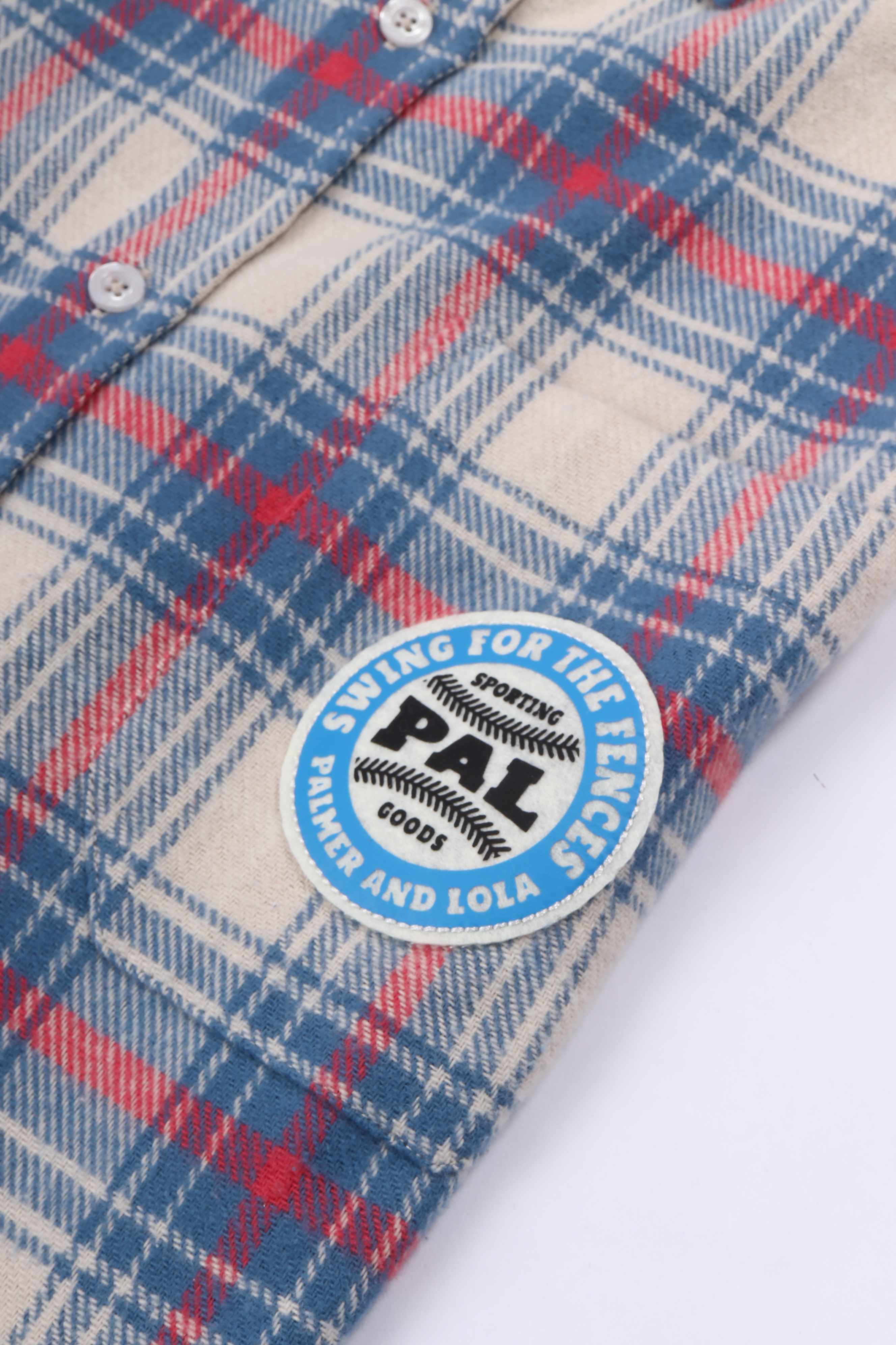 Swing for the fences flannel navy